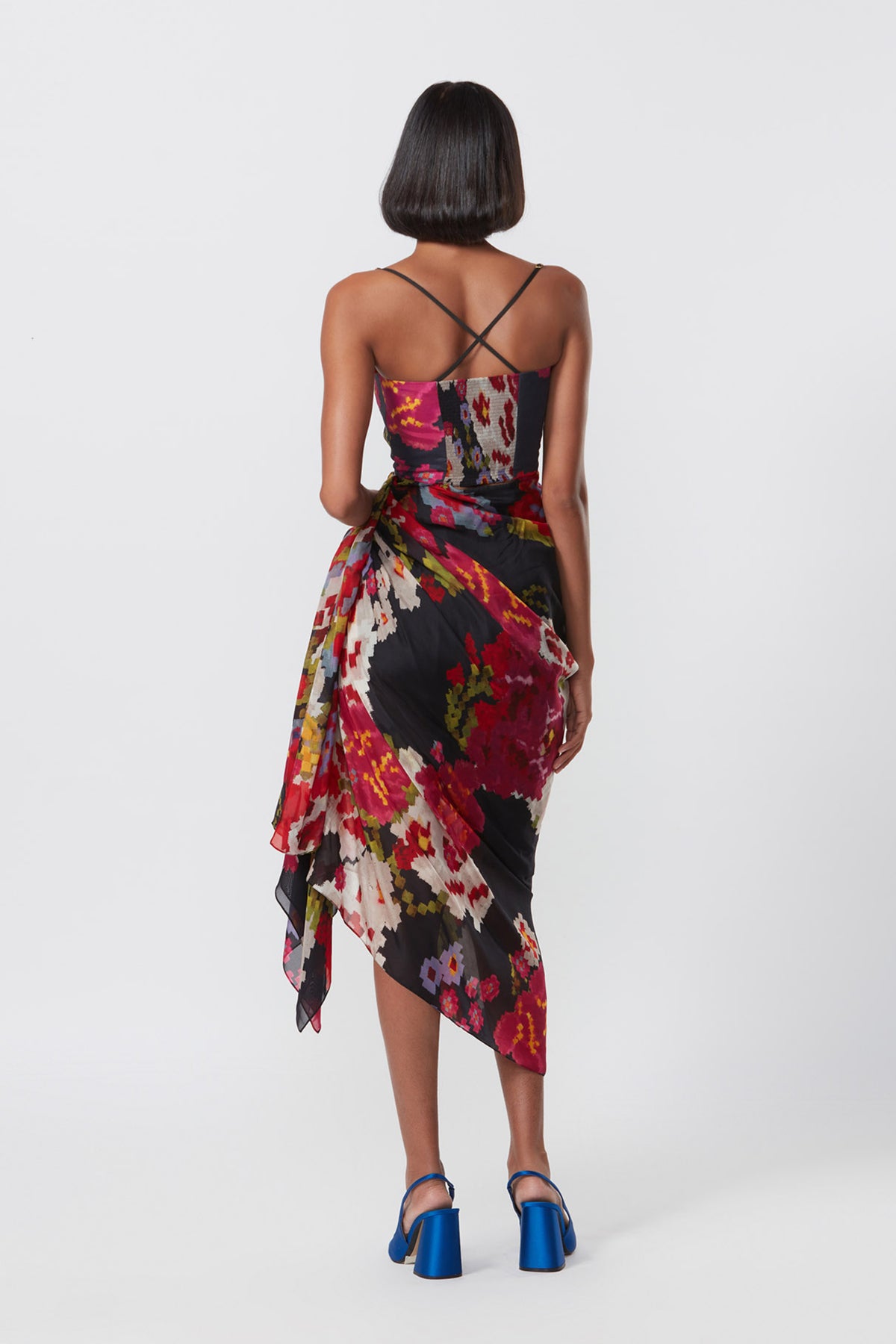 Side Draped Midi Dress