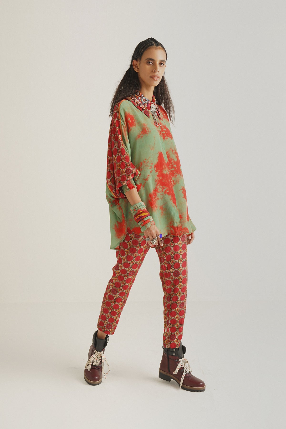 Mandala shirt with vipasa trouser