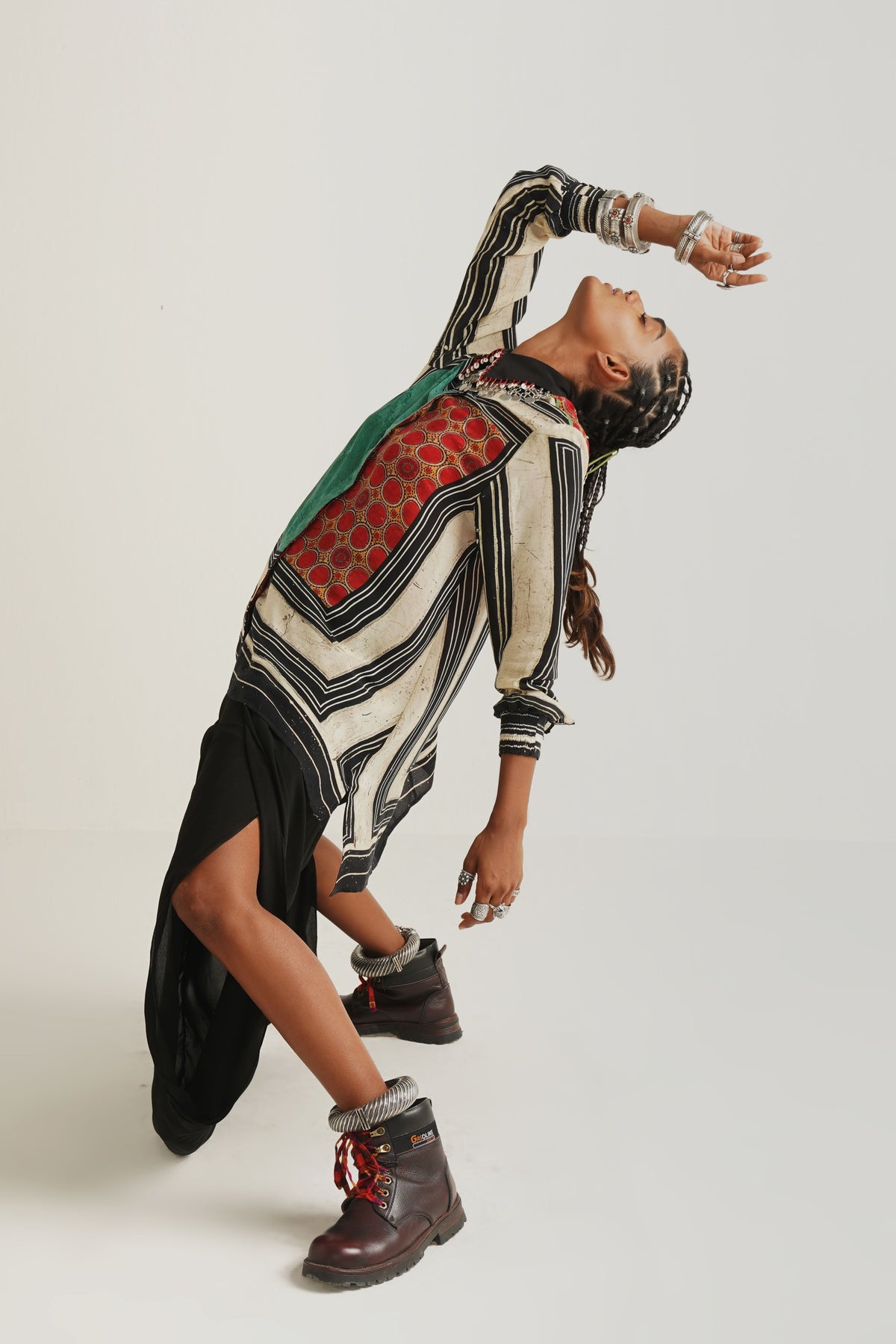 Atri straight shirt with sadhavi drape trouser