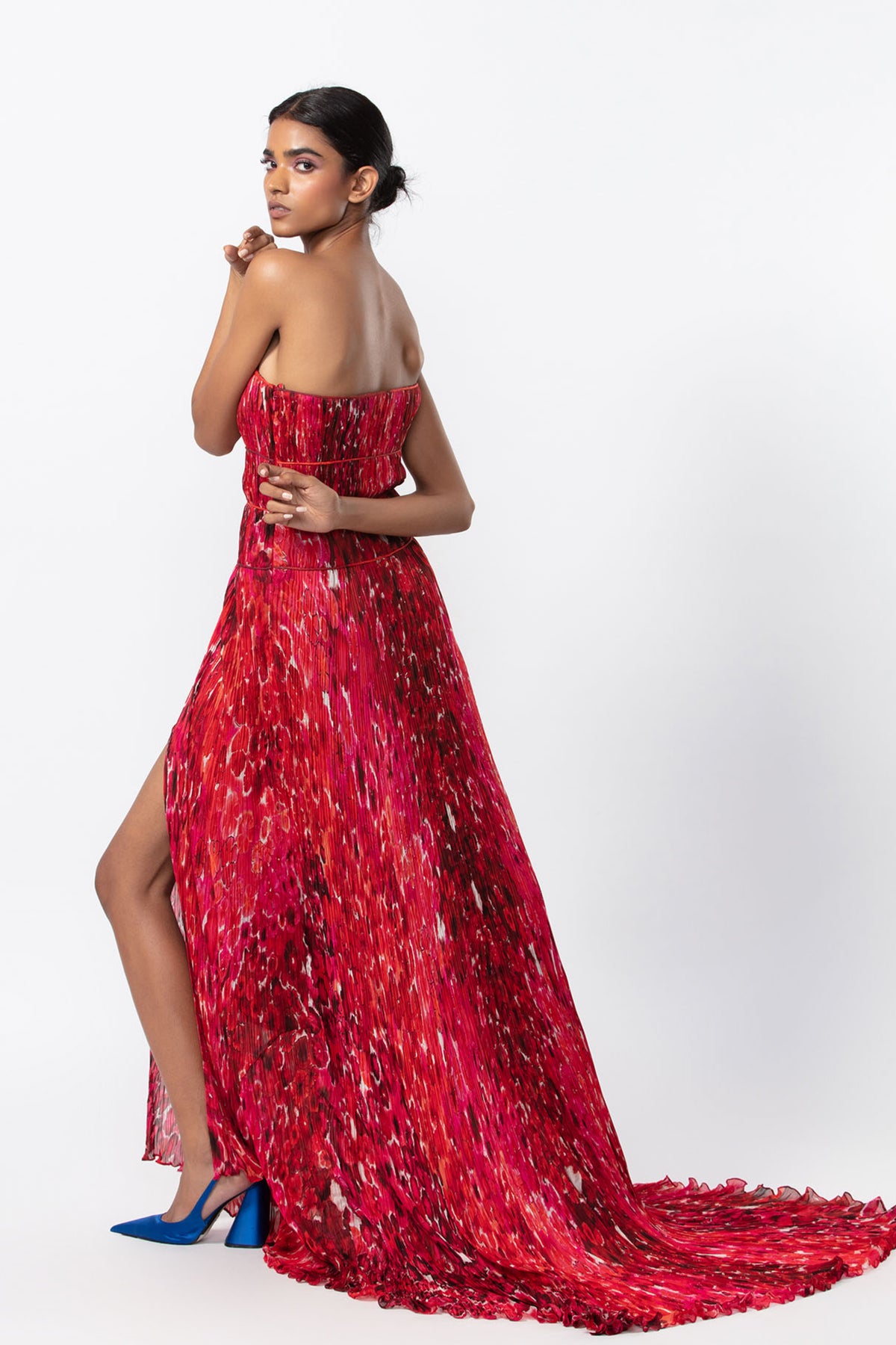 Trail Abstract Floral Gown