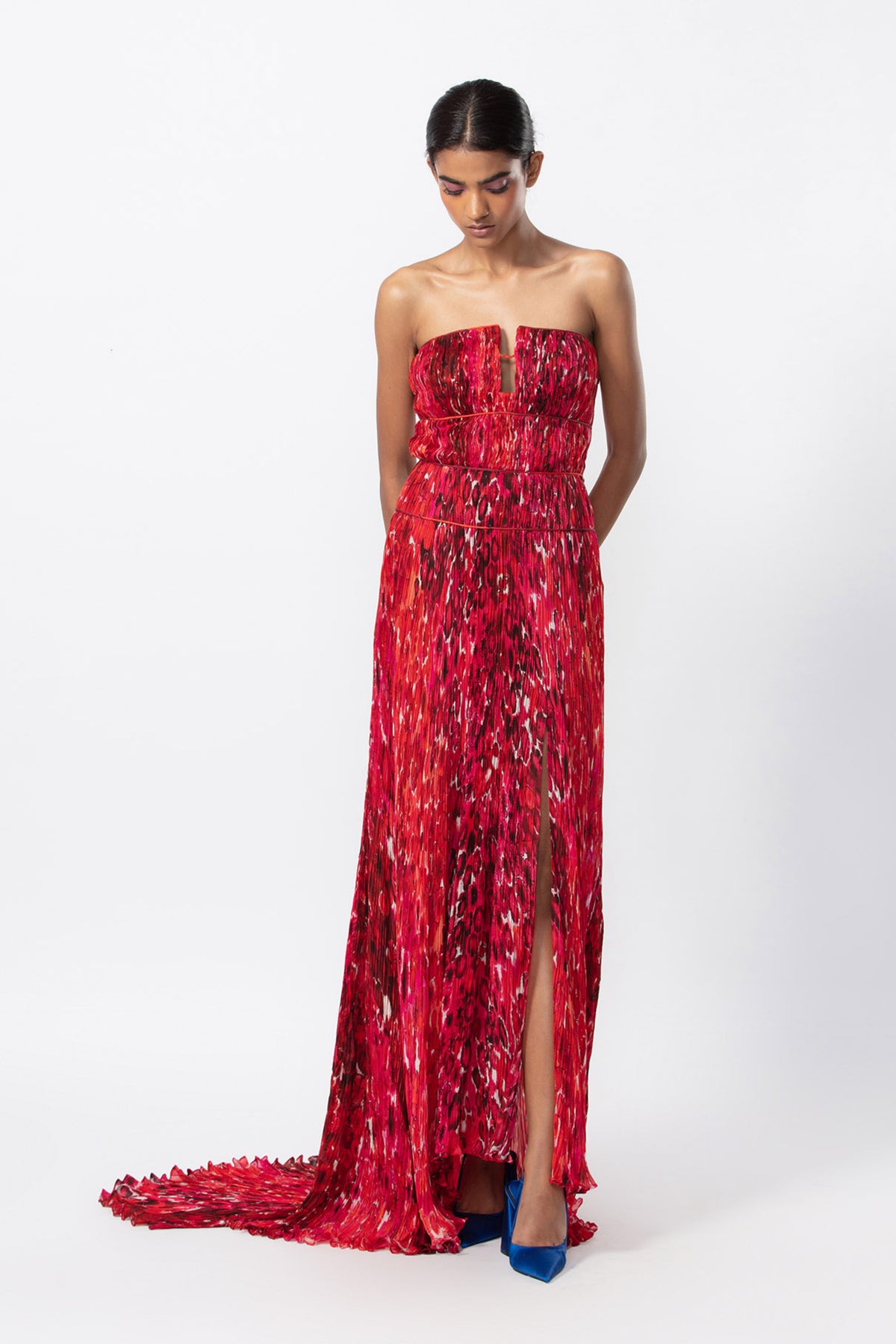 Trail Abstract Floral Gown