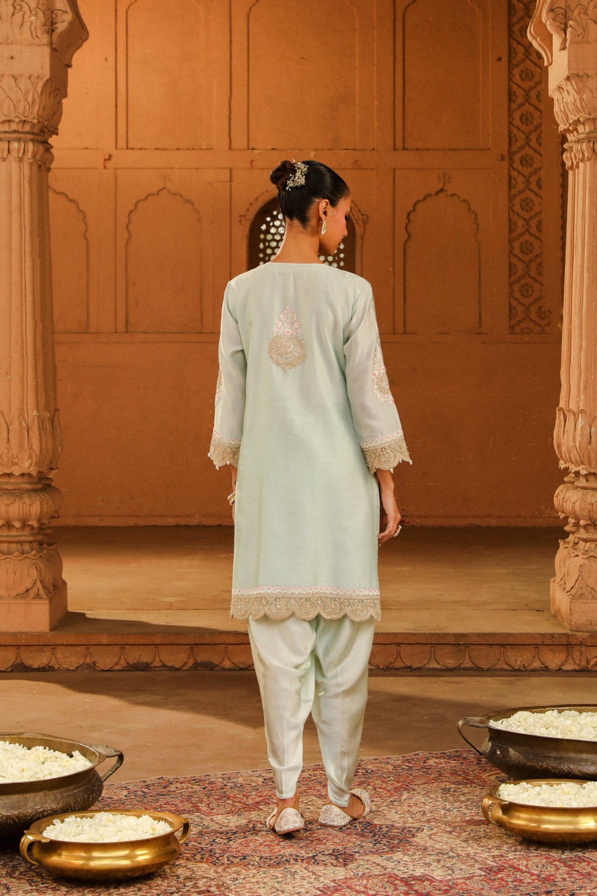 Misty Green Ernika Kurta Set