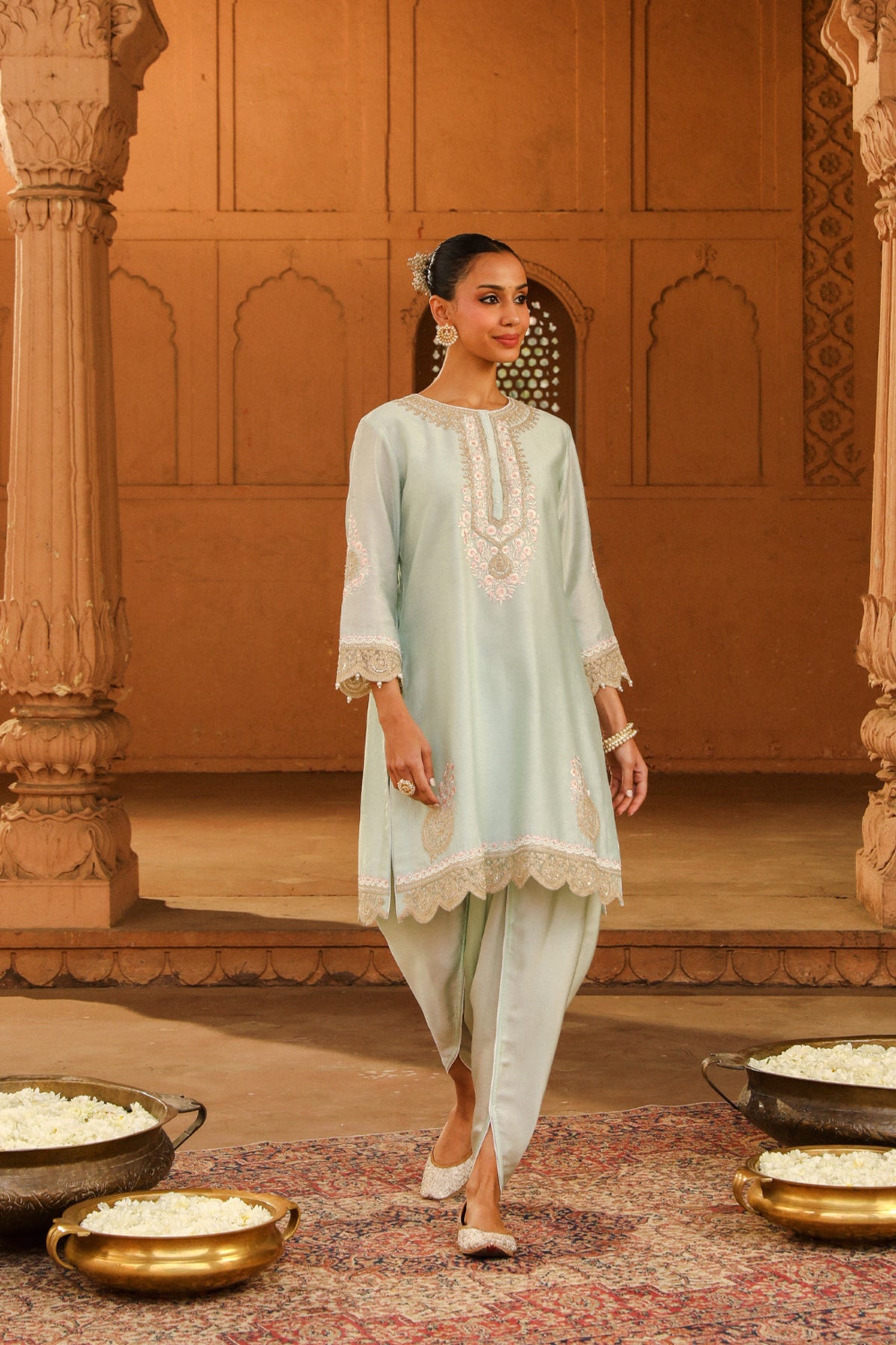 Misty Green Ernika Kurta Set