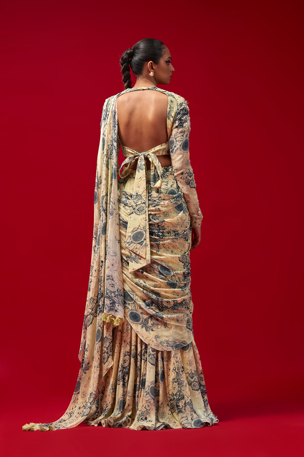 Floral Blossom Draped Saree