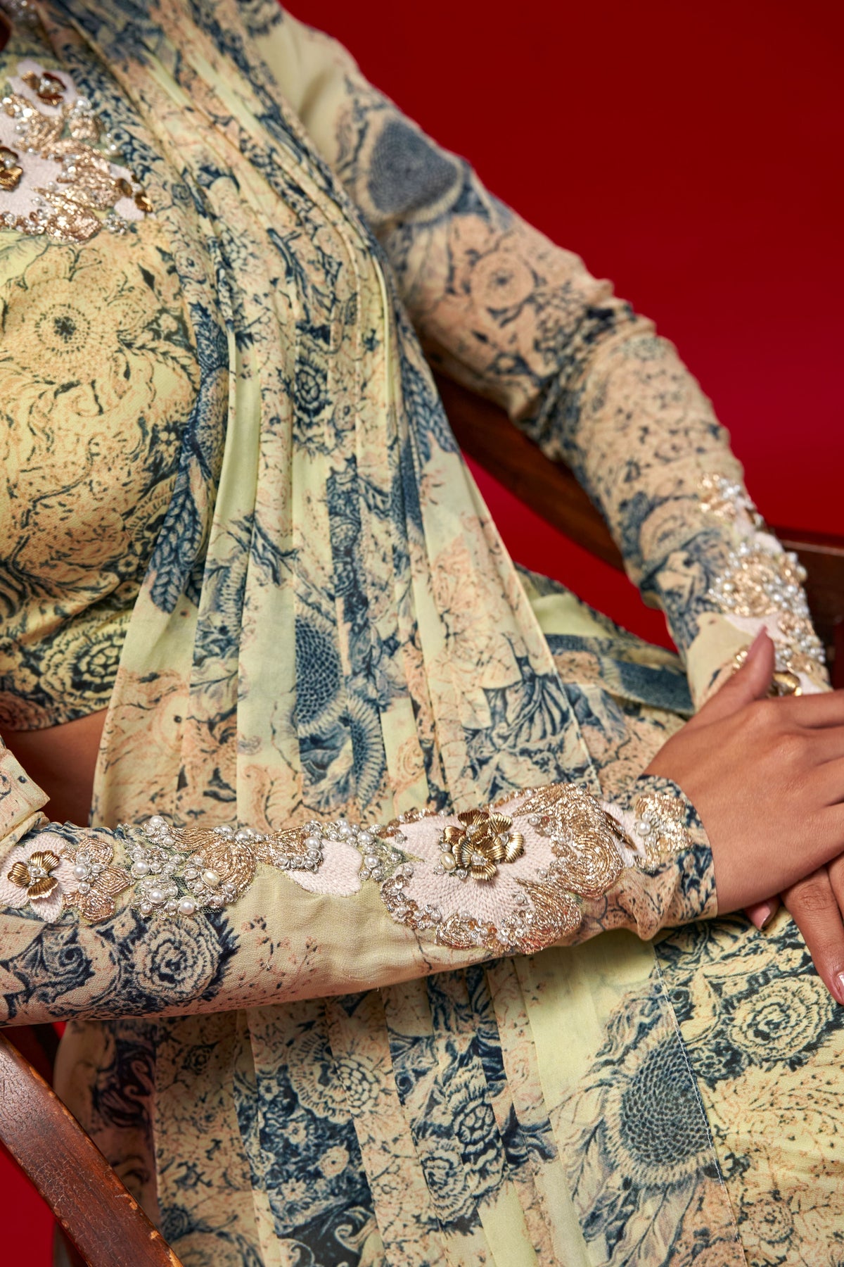 Floral Blossom Draped Saree