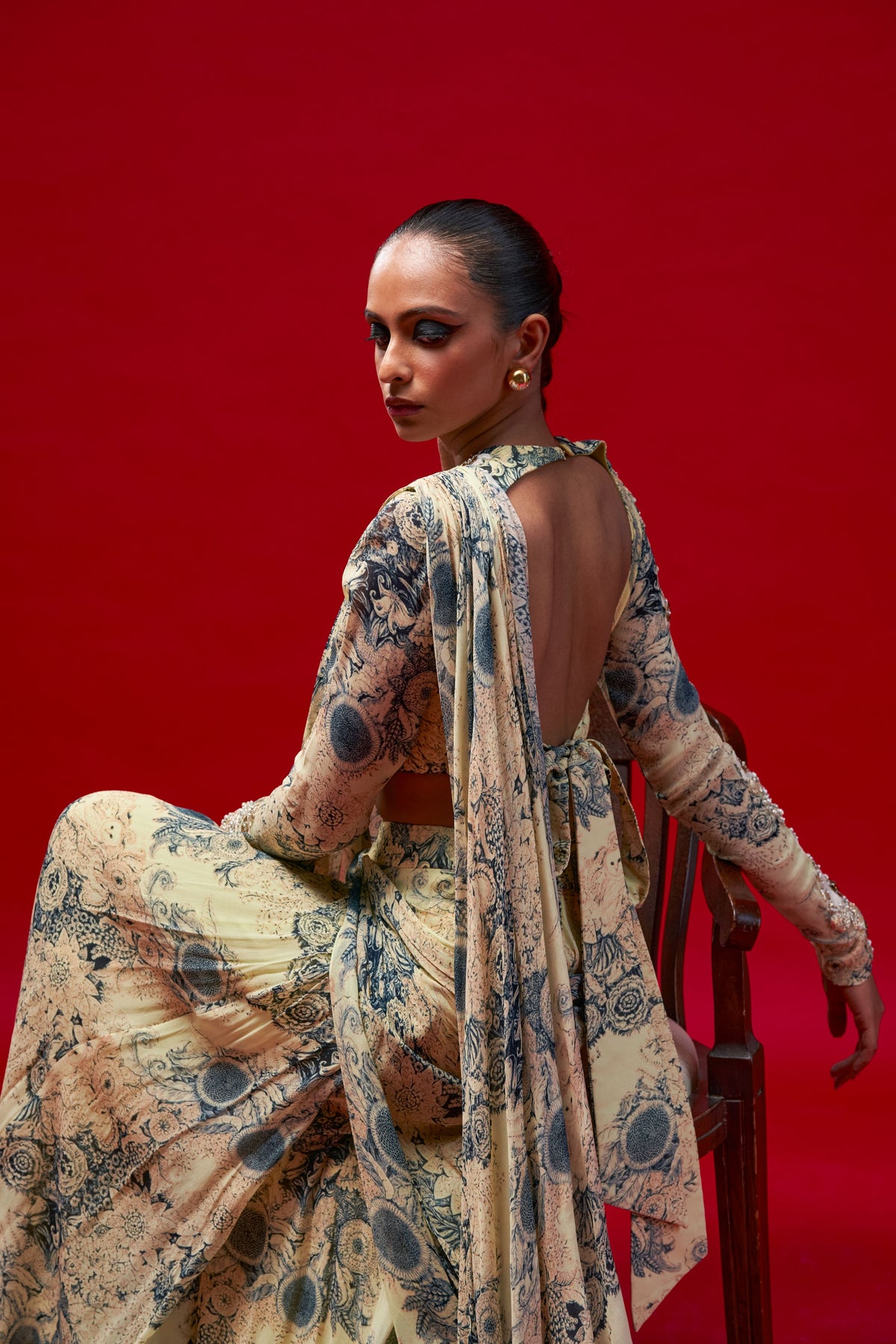 Floral Blossom Draped Saree