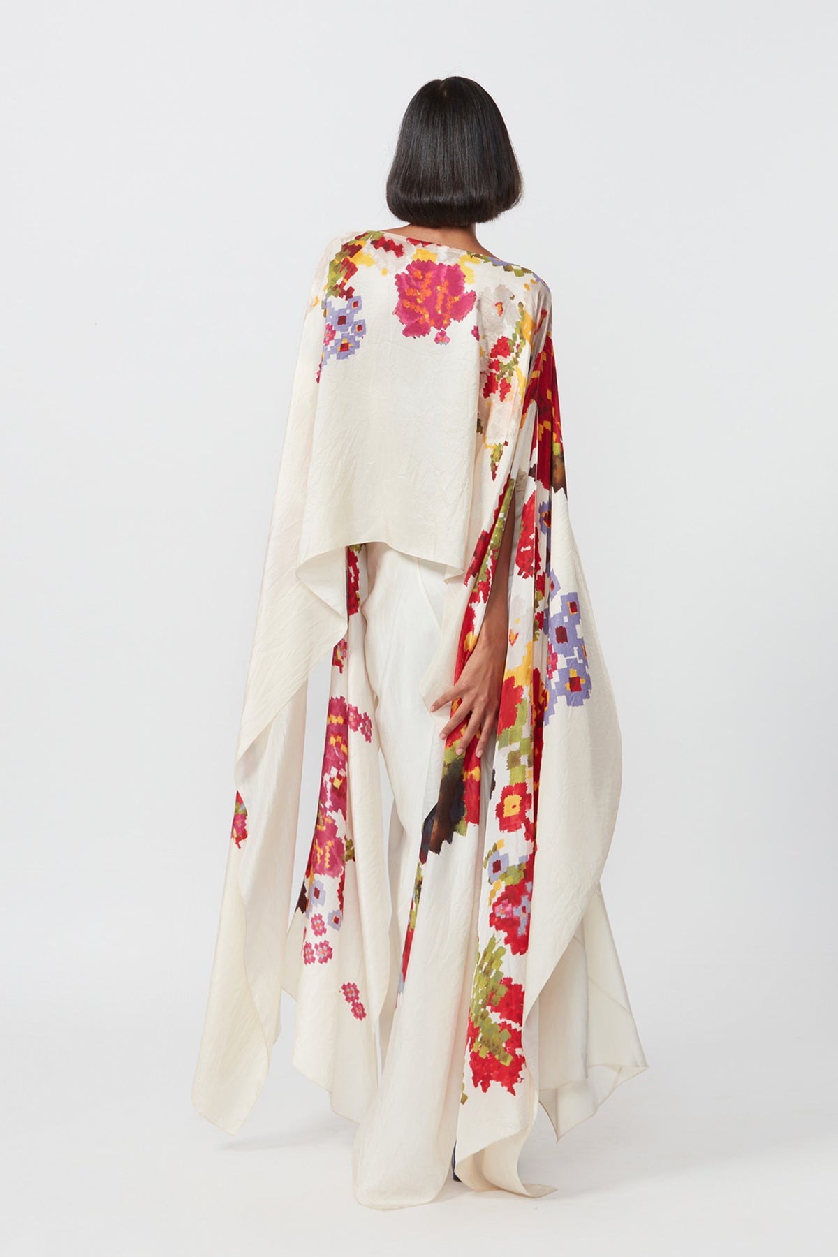 High Neck Kaftan Style Cape Set