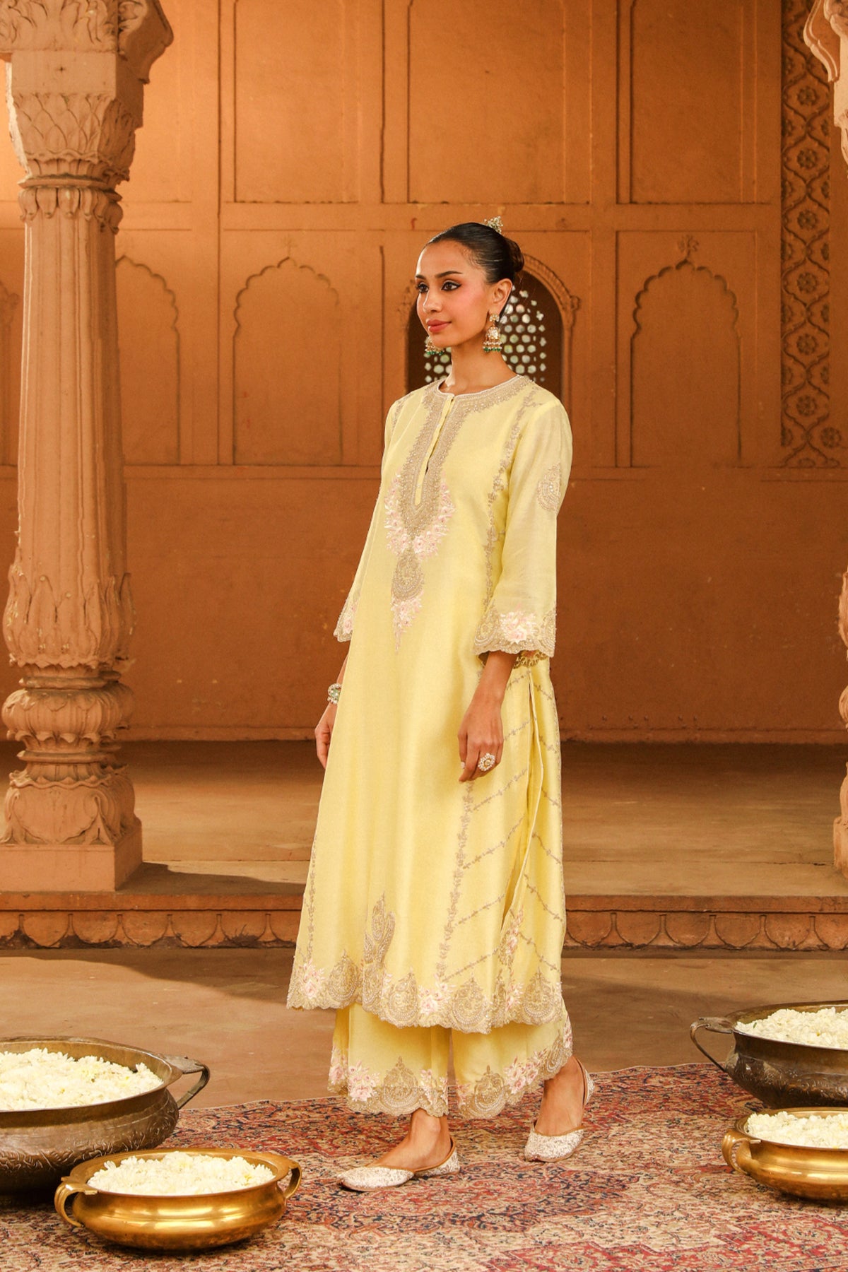 Lemon Yellow Yusra Kurta Set