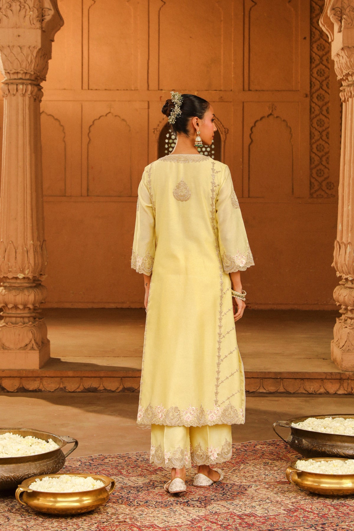 Lemon Yellow Yusra Kurta Set