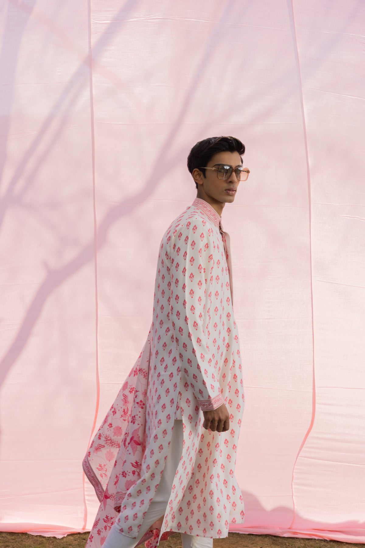 Ivory And Masoom Gulaabi Kurta Set