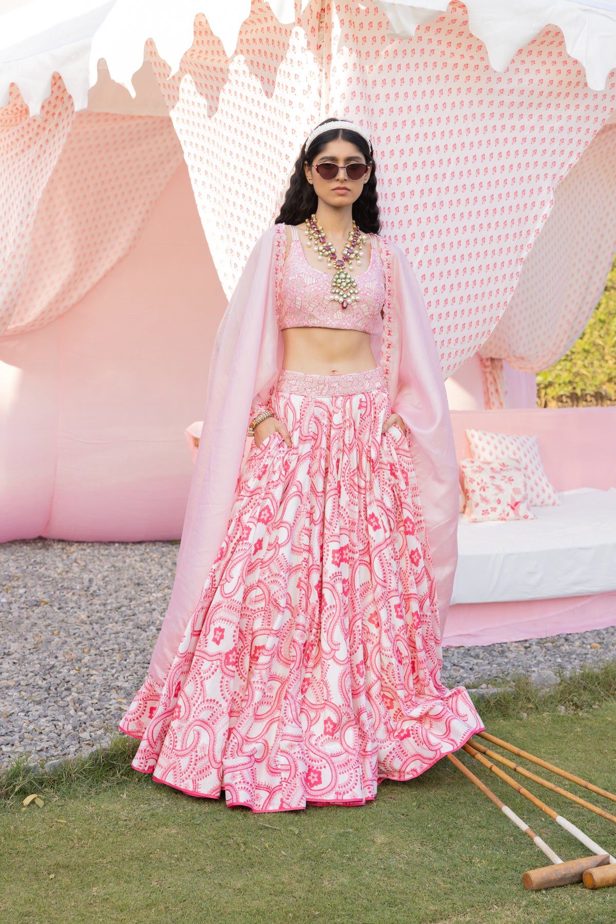 Patch  Printed Lehenga Set