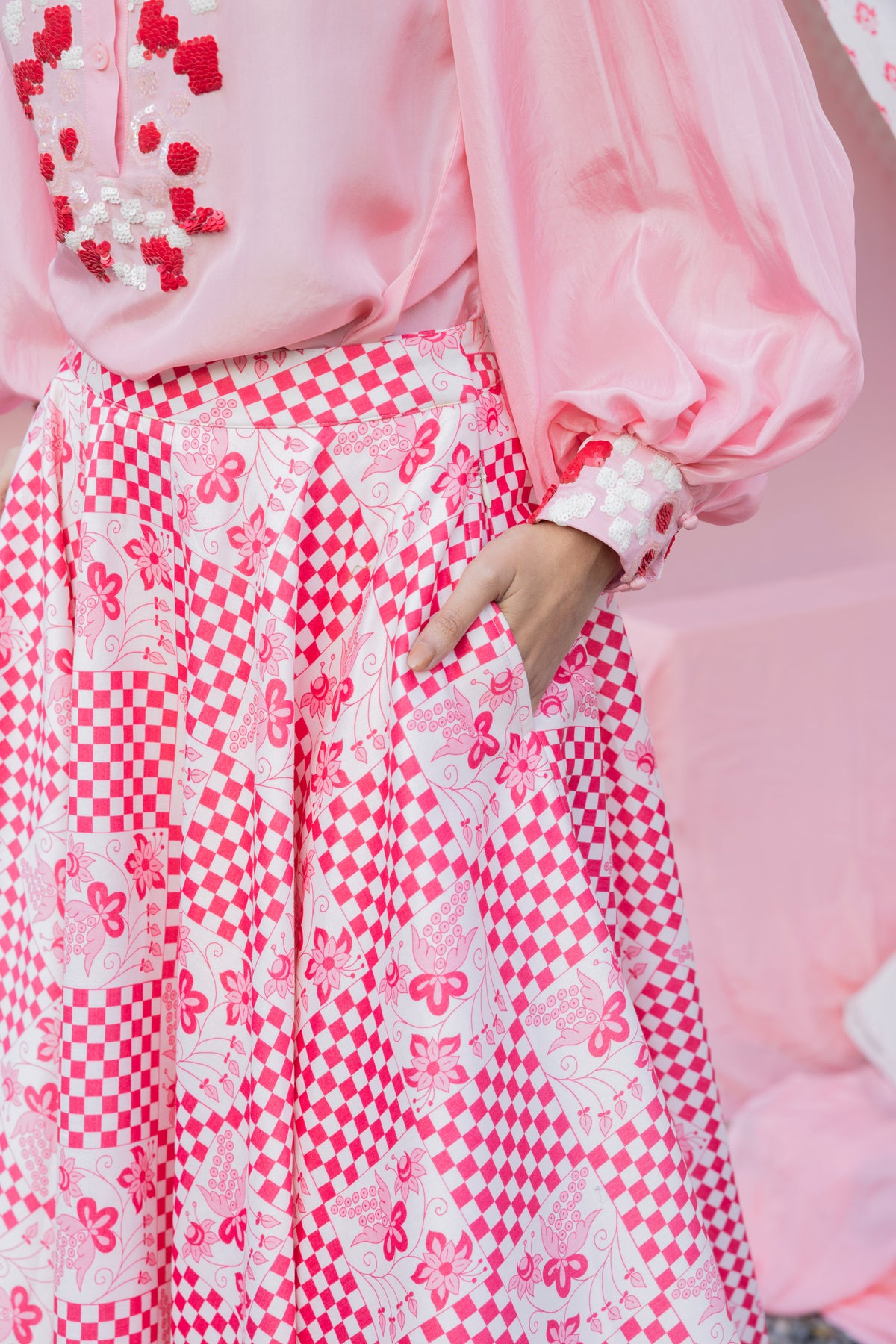 Masoom Gulabi Skirt Set