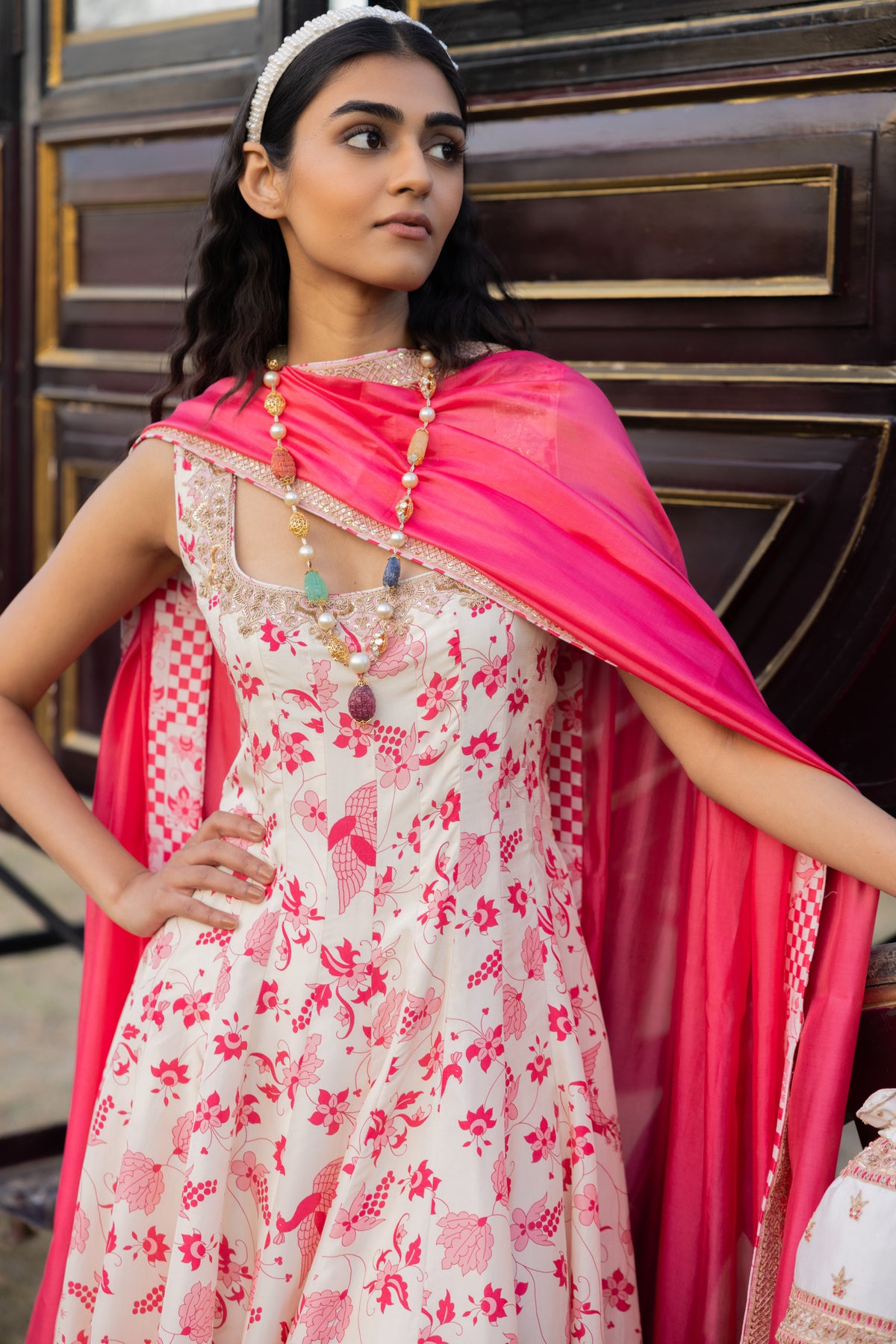 Short Aarkali Set