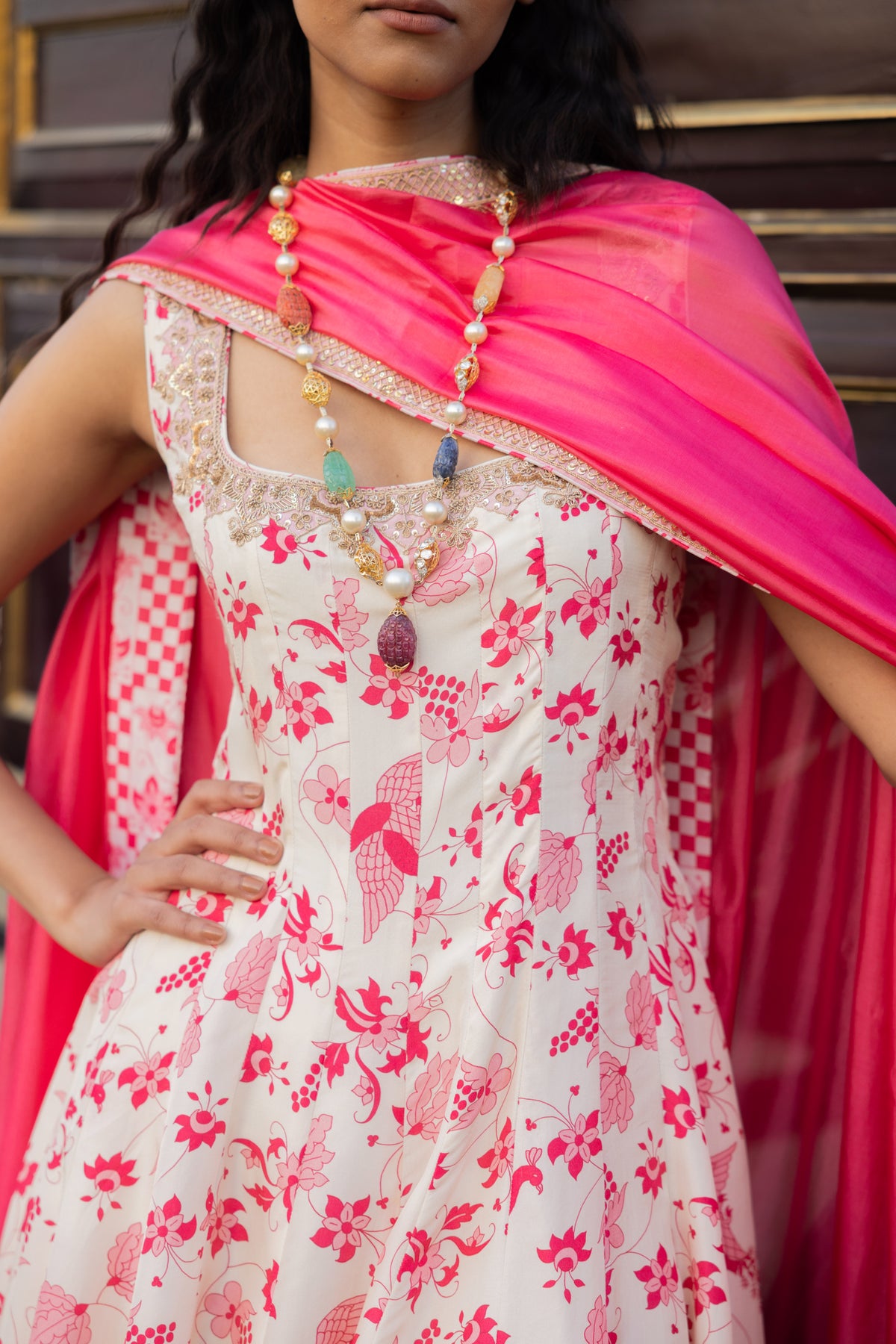 Short Aarkali Set