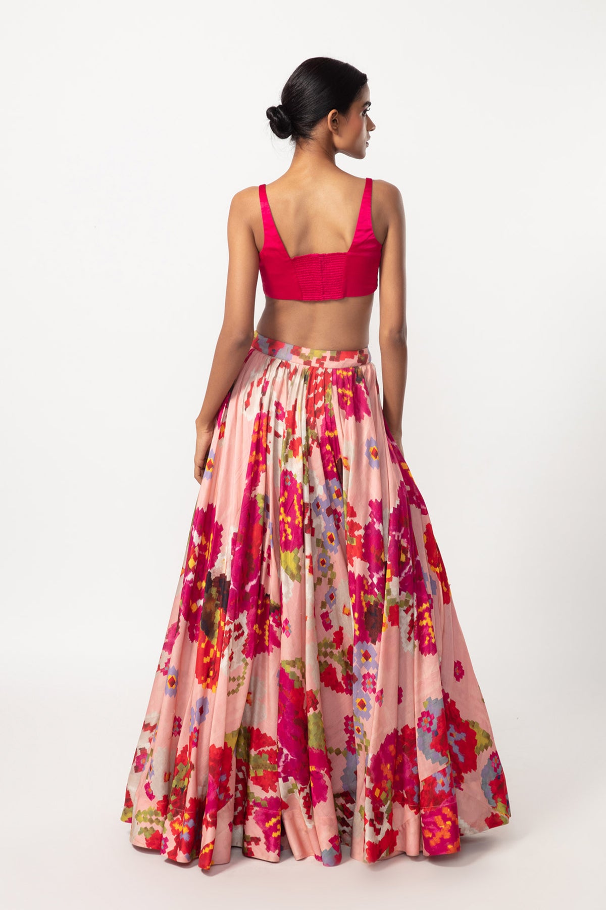 Abstract Floral Printed Lehenga