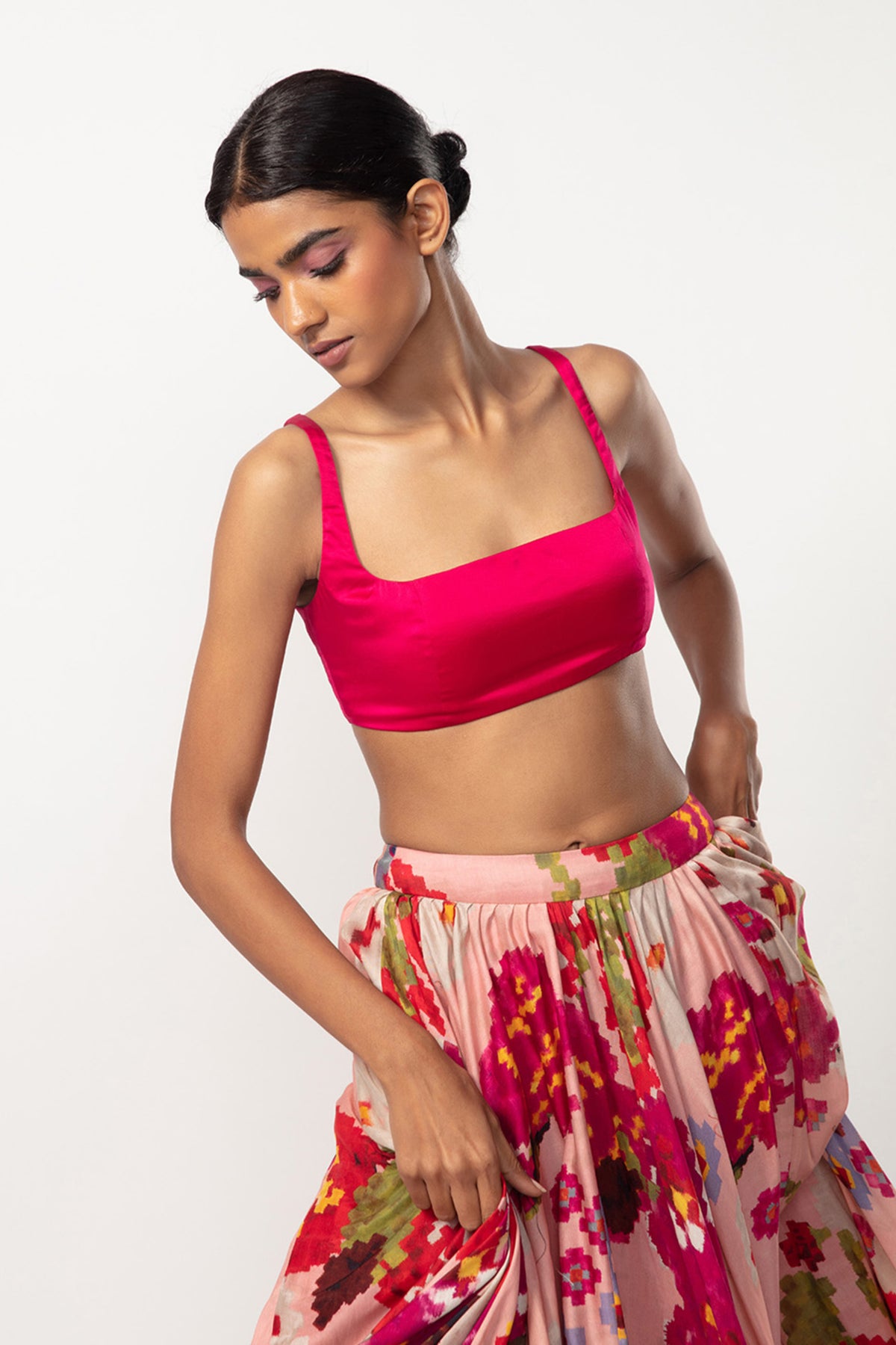 Abstract Floral Printed Lehenga