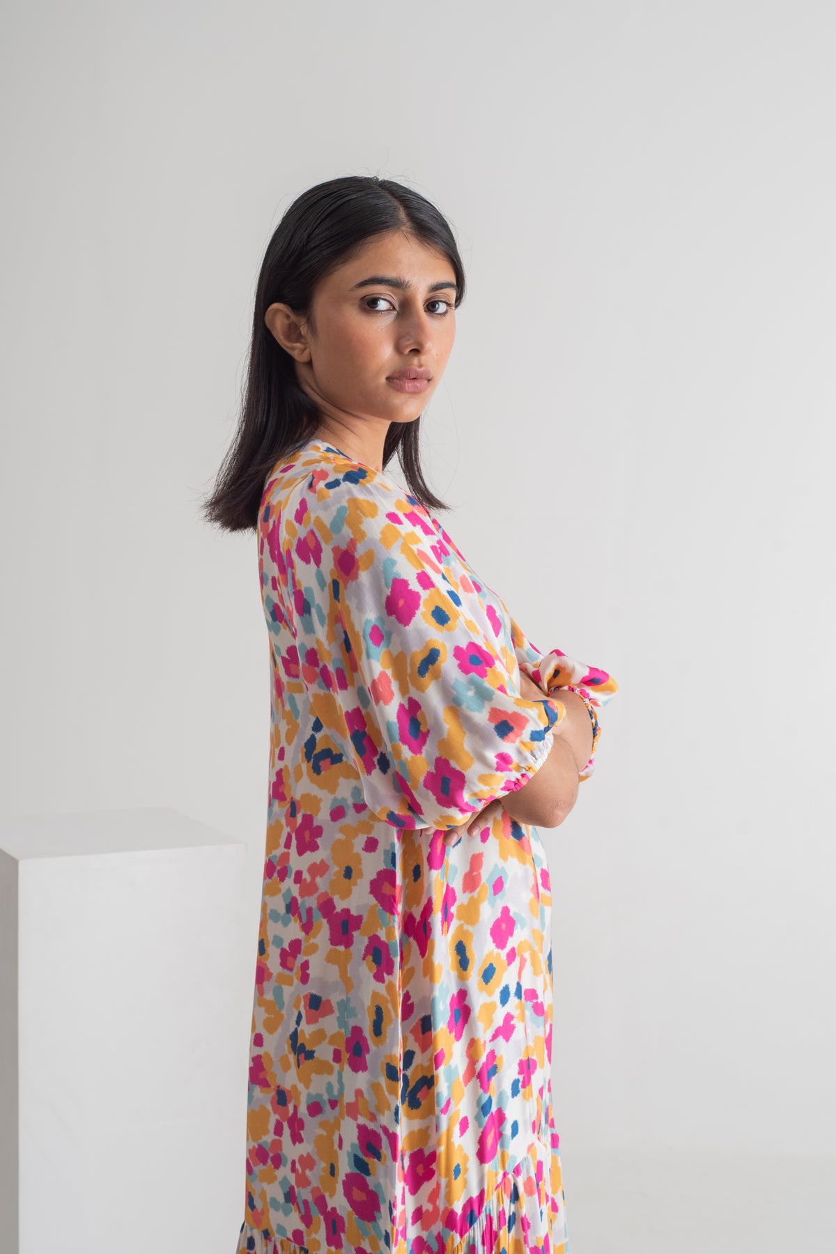 Multicolour Floral Print Dress
