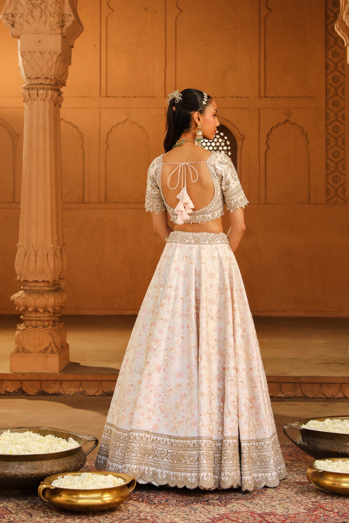 Daisy Ivory Maryam Lehenga Set