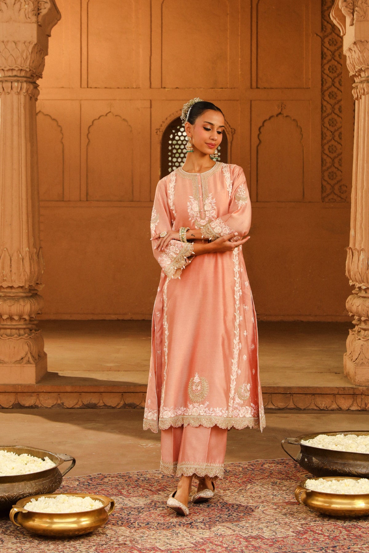 Off-Rose Yasna Kurta Set