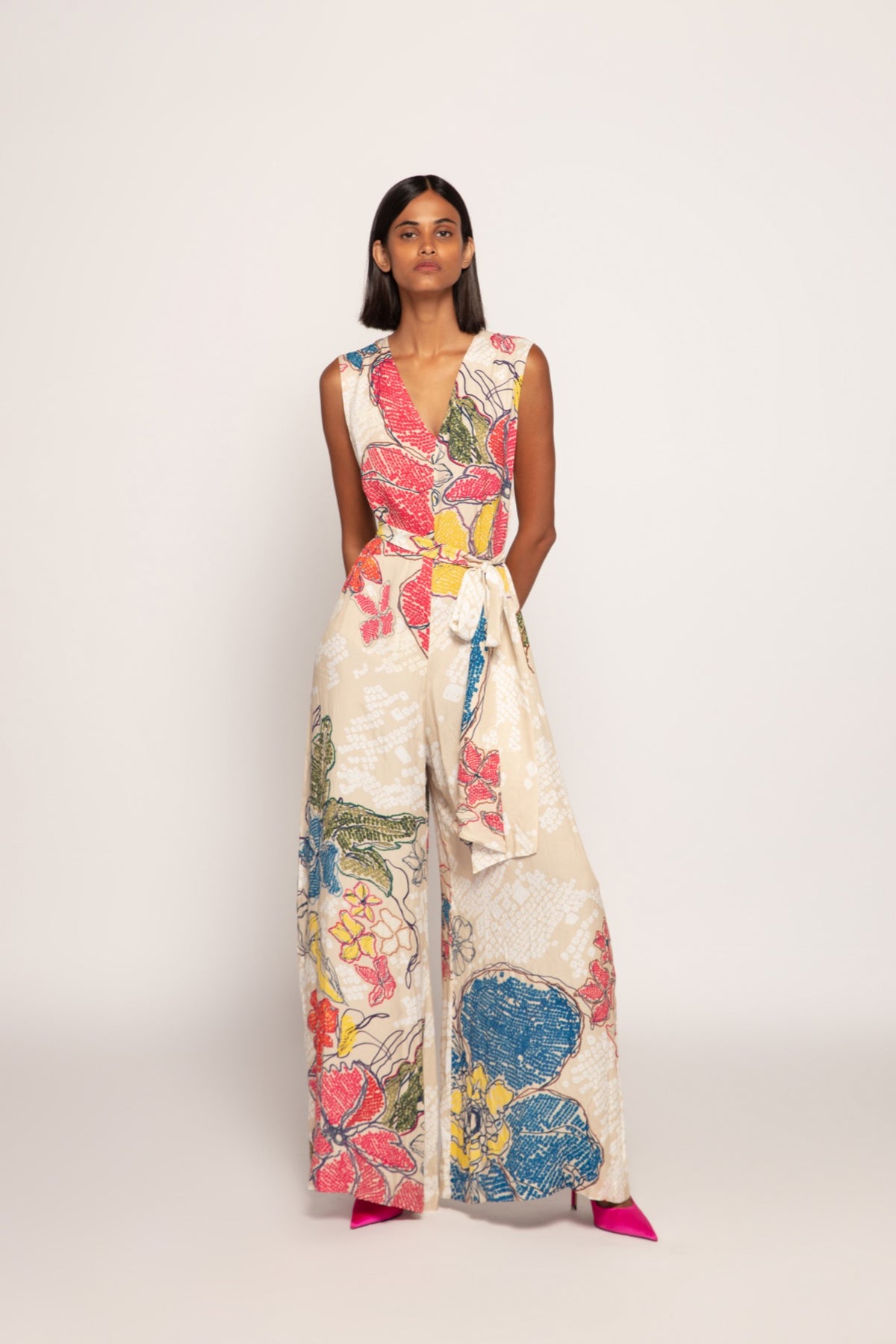 Periwinkle Bandhani Print Jumpsuit
