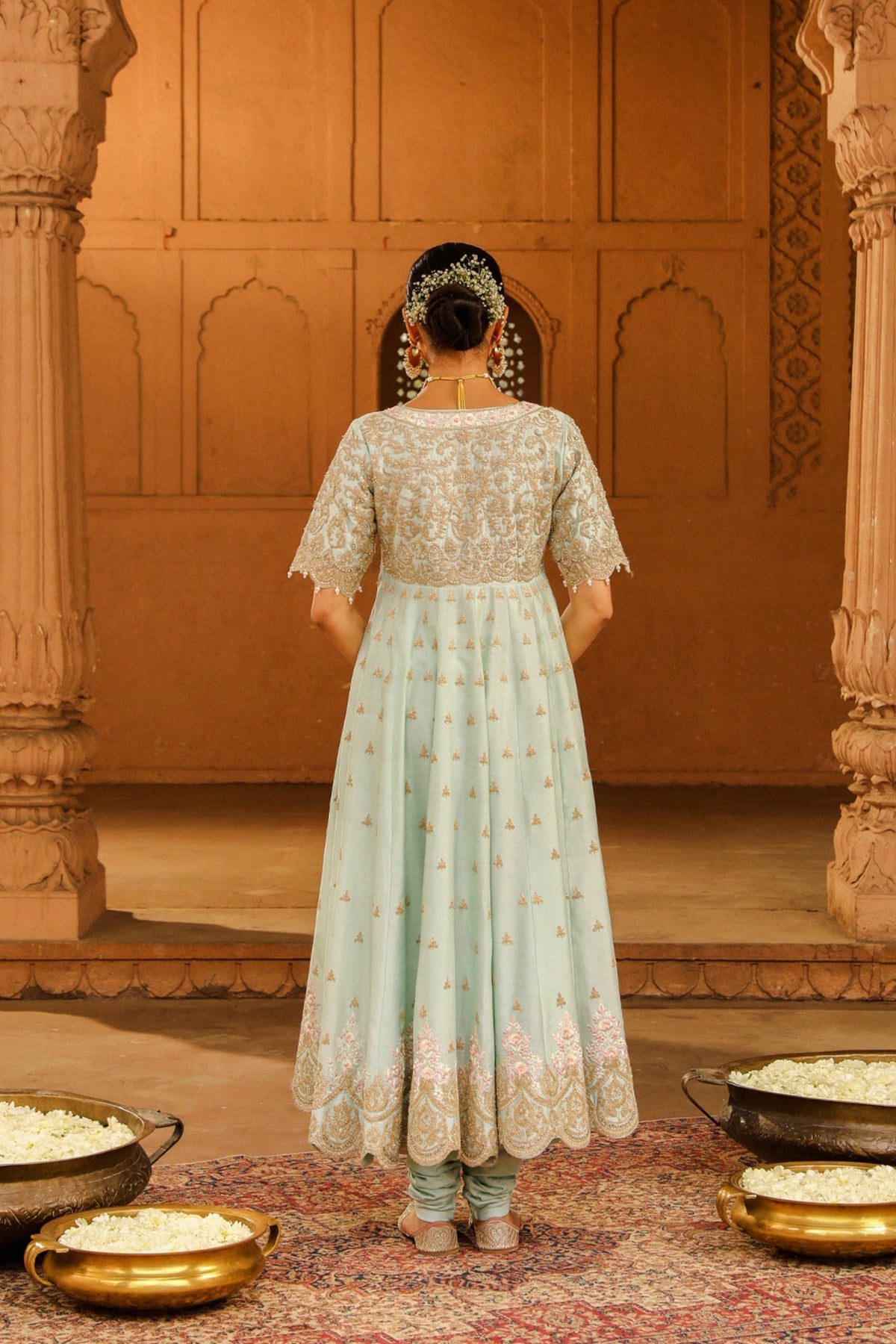 Mitsy Green Wasifa Anarkali Set