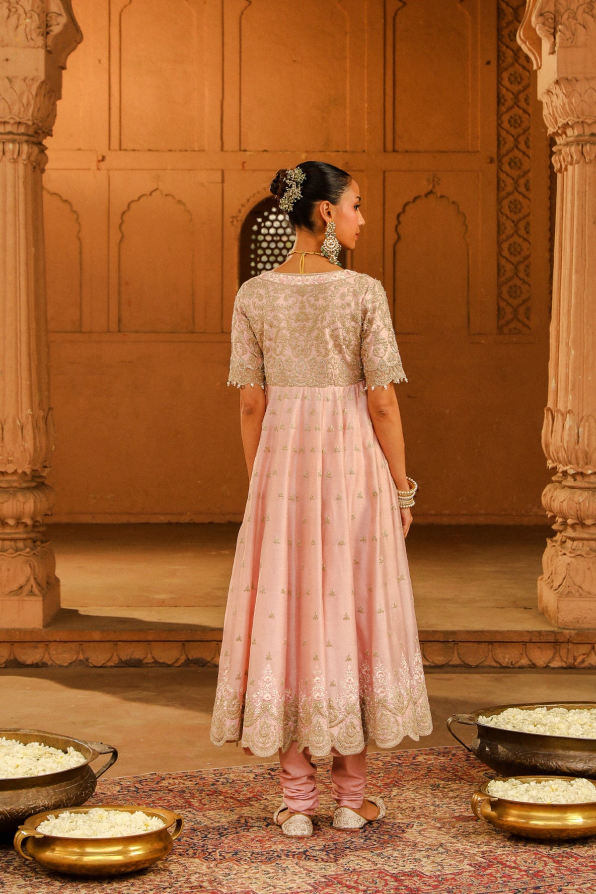 Blush Pink Wasifa Anarkali Set