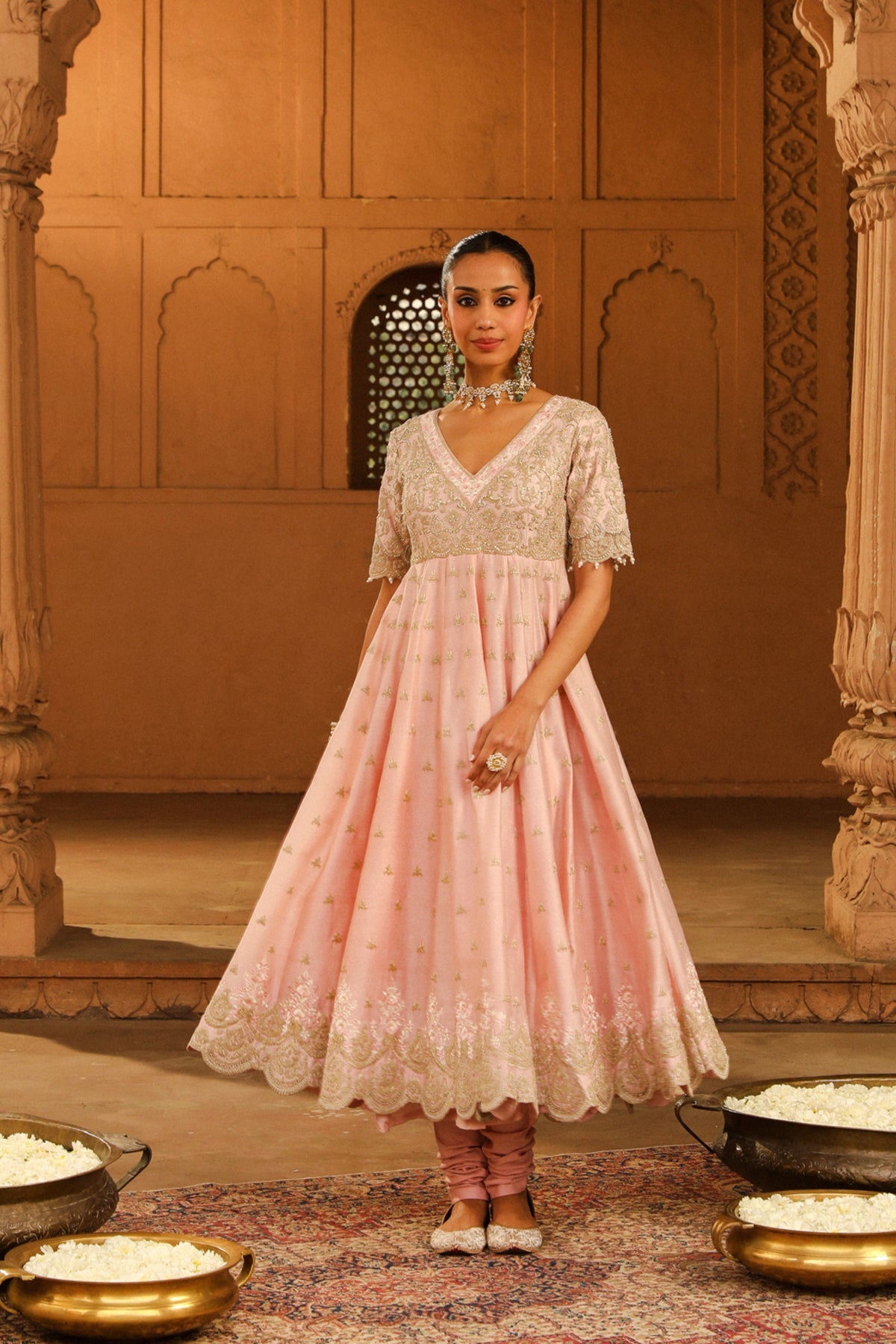 Blush Pink Wasifa Anarkali Set