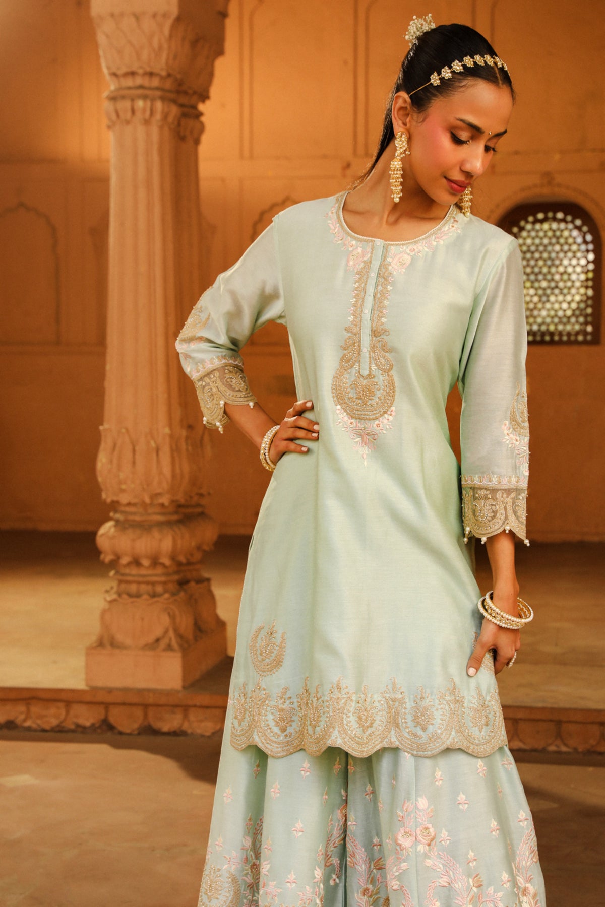 Misty Green Ayda Sharara Set