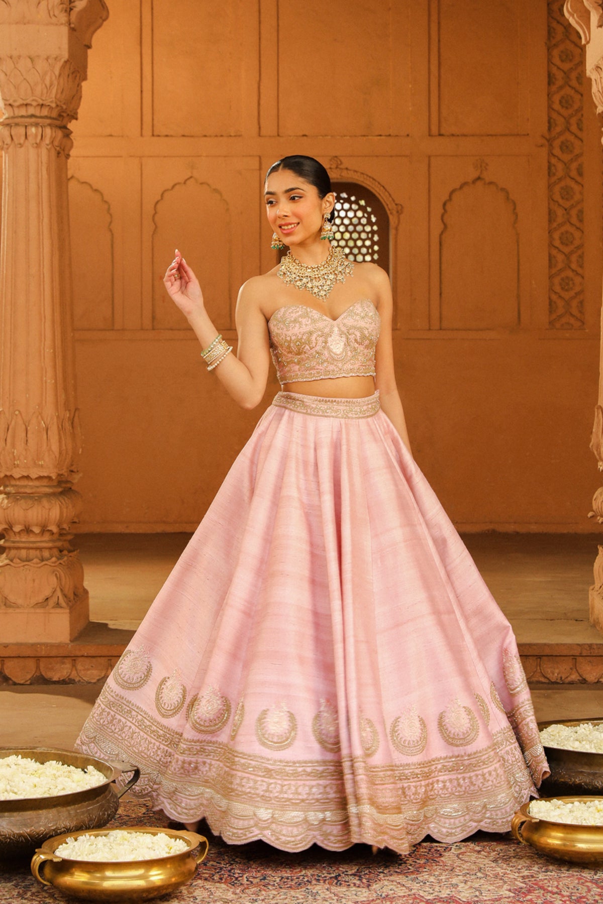 Blush Pink Razana Lehenga Set