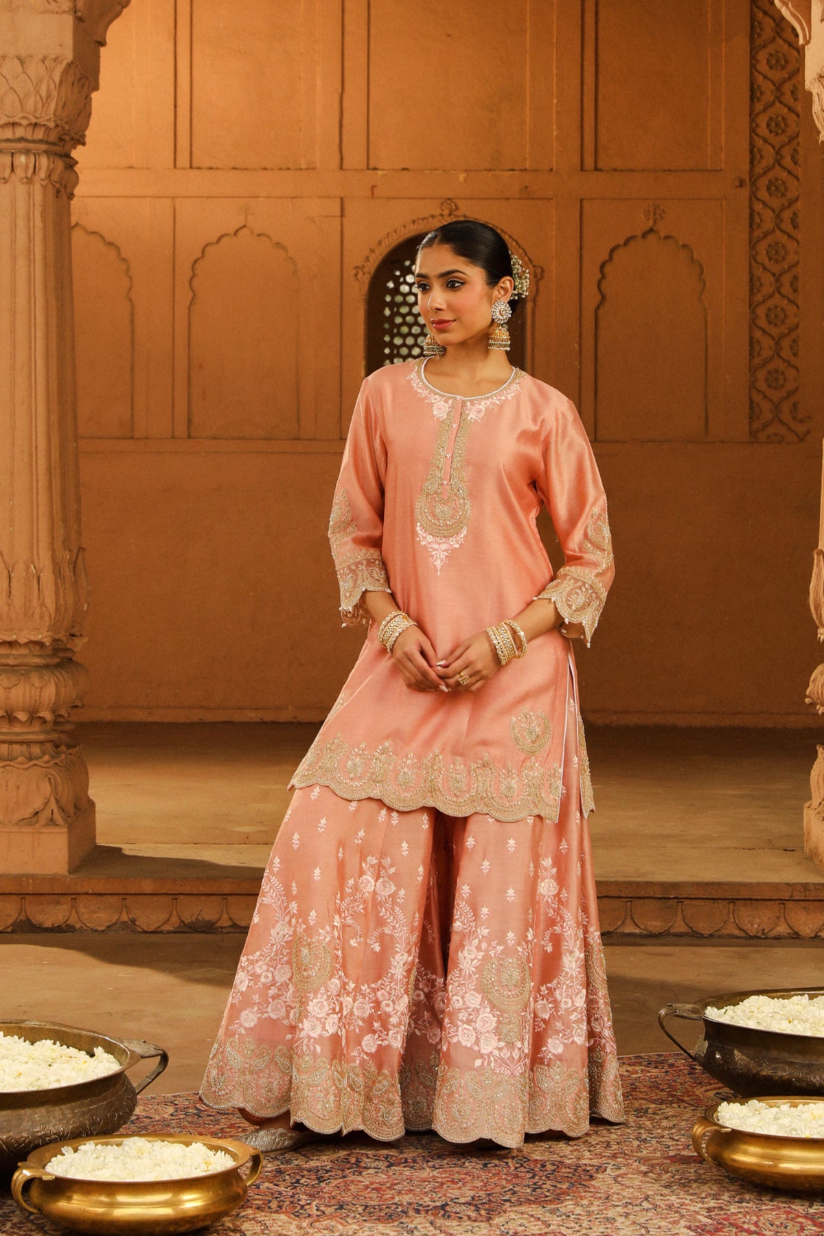 Off-rose Ayda Sharara Set