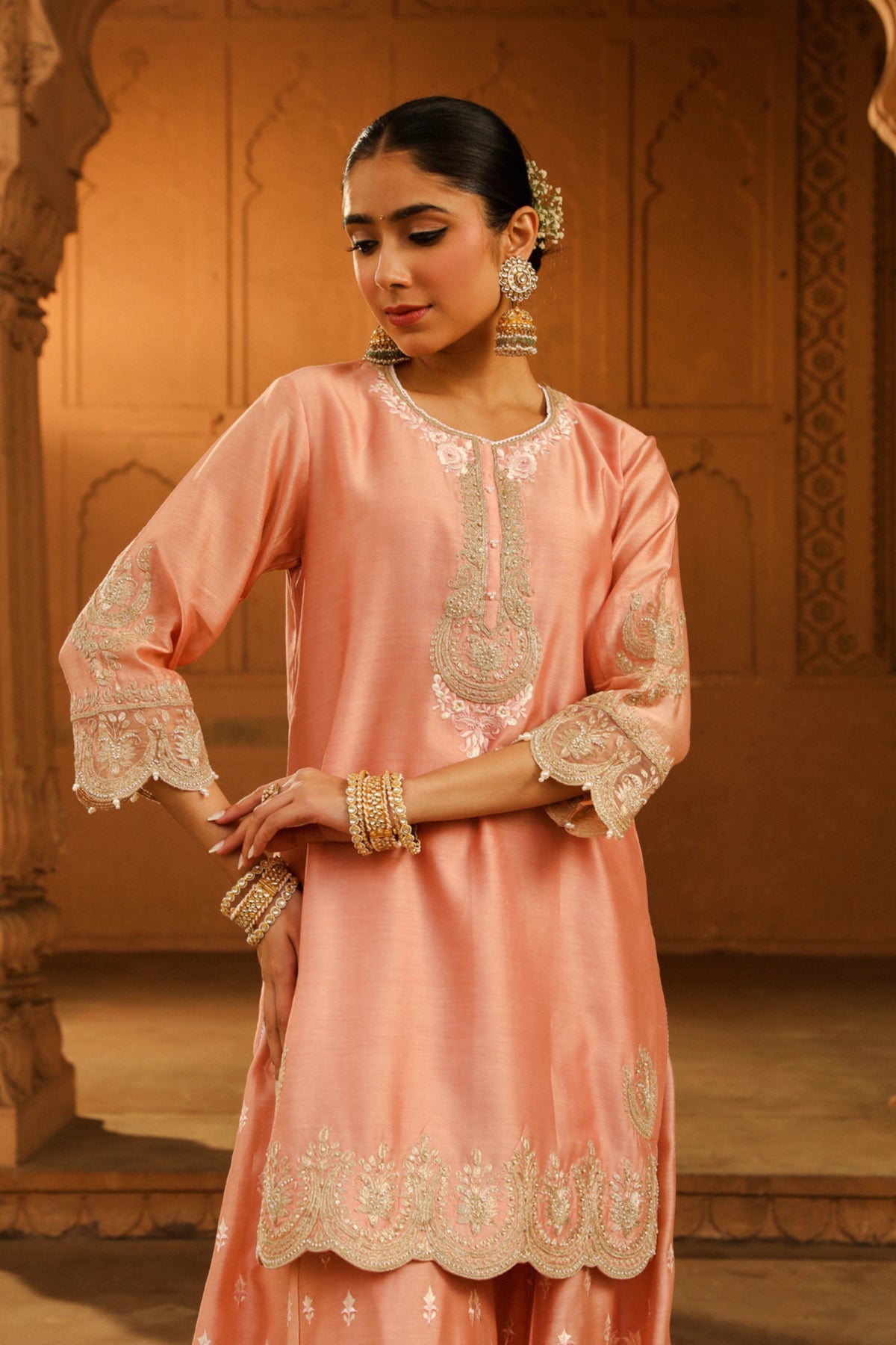 Off-rose Ayda Sharara Set