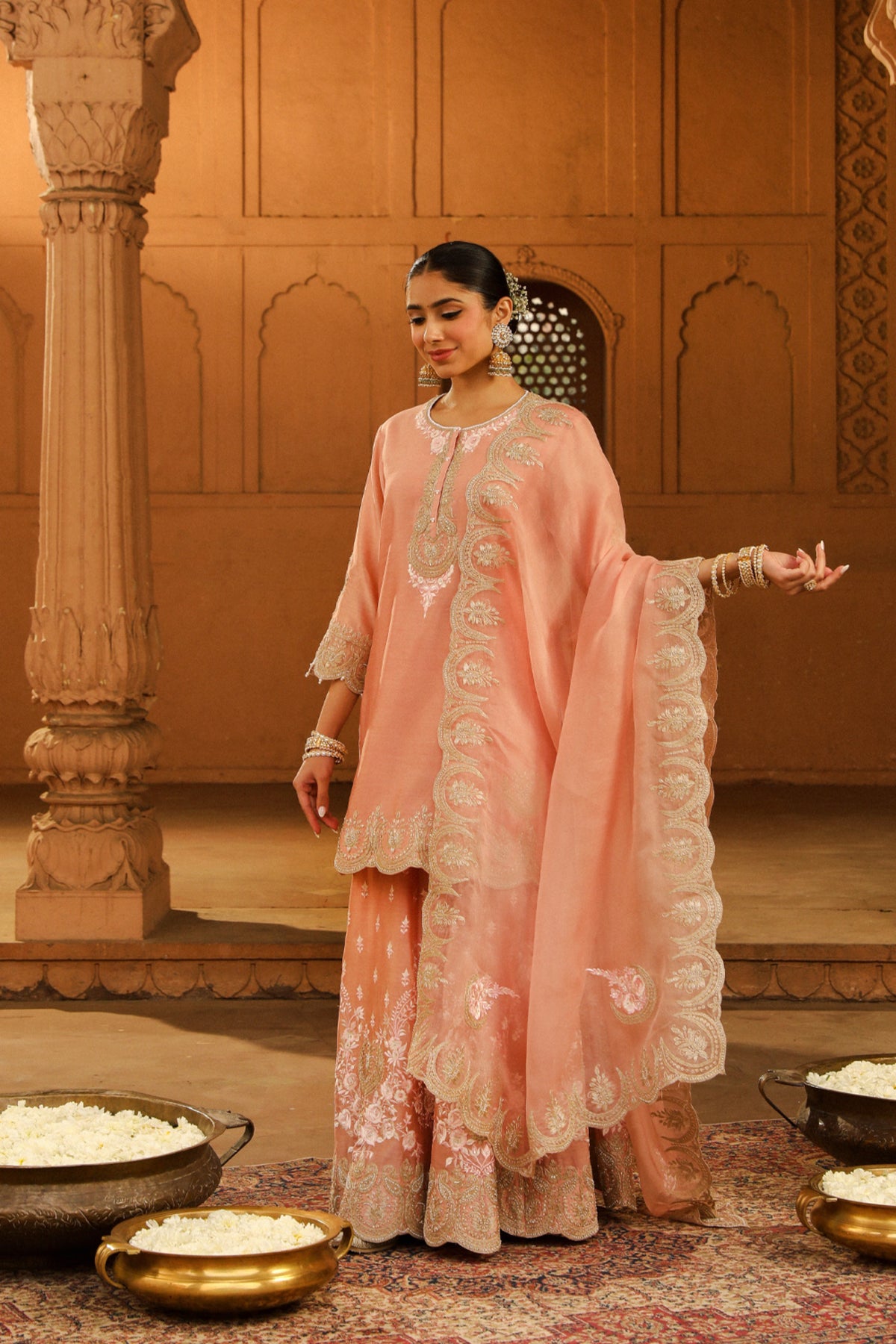 Off-rose Ayda Sharara Set