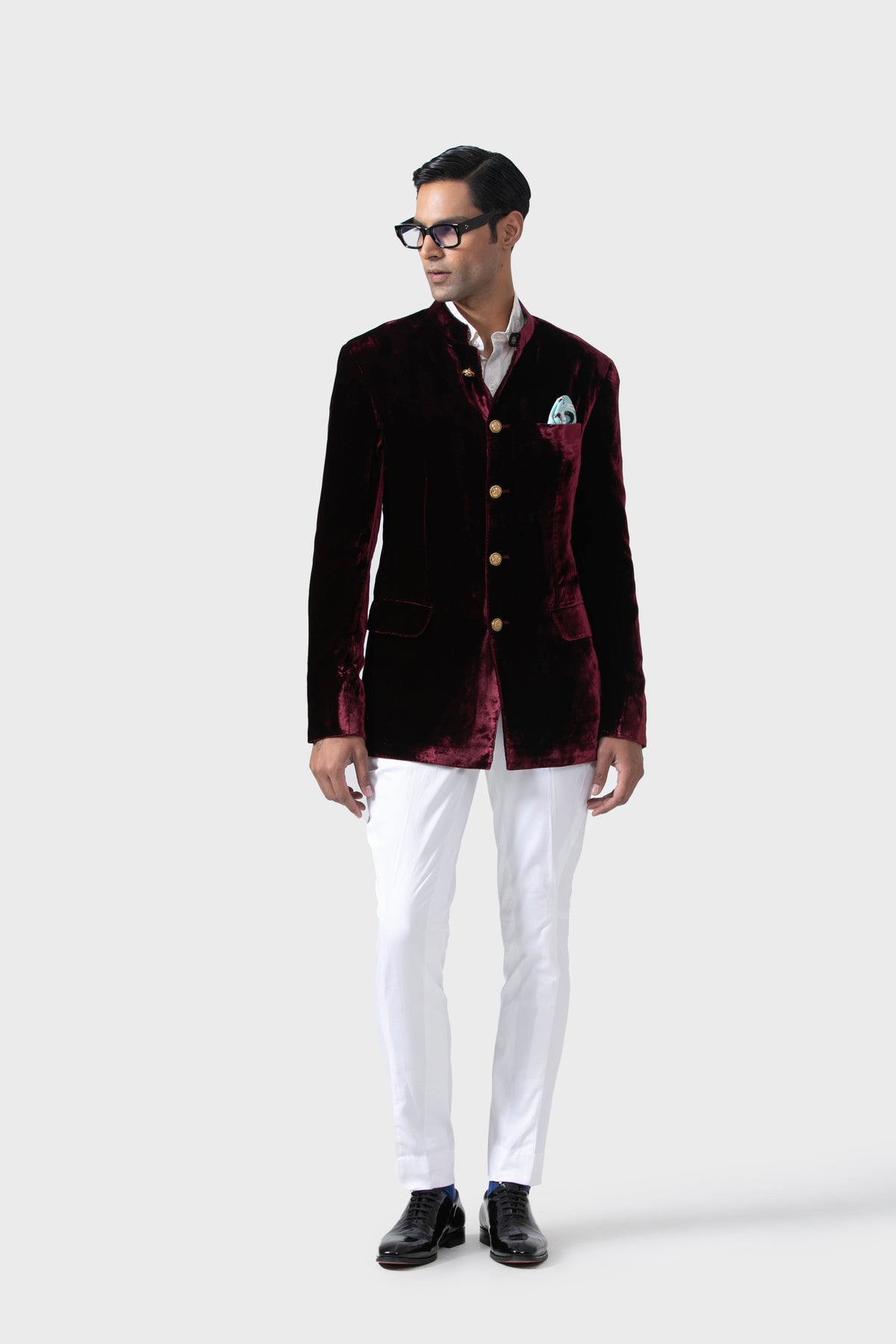 Elegance Handmade Maroon Bandhgala Jacket