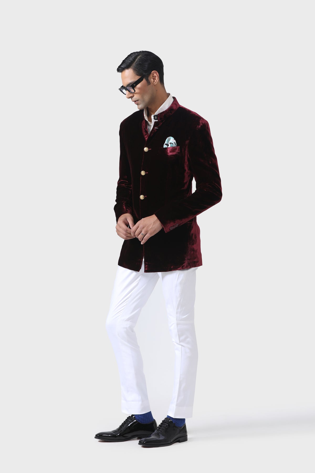 Elegance Handmade Maroon Bandhgala Jacket