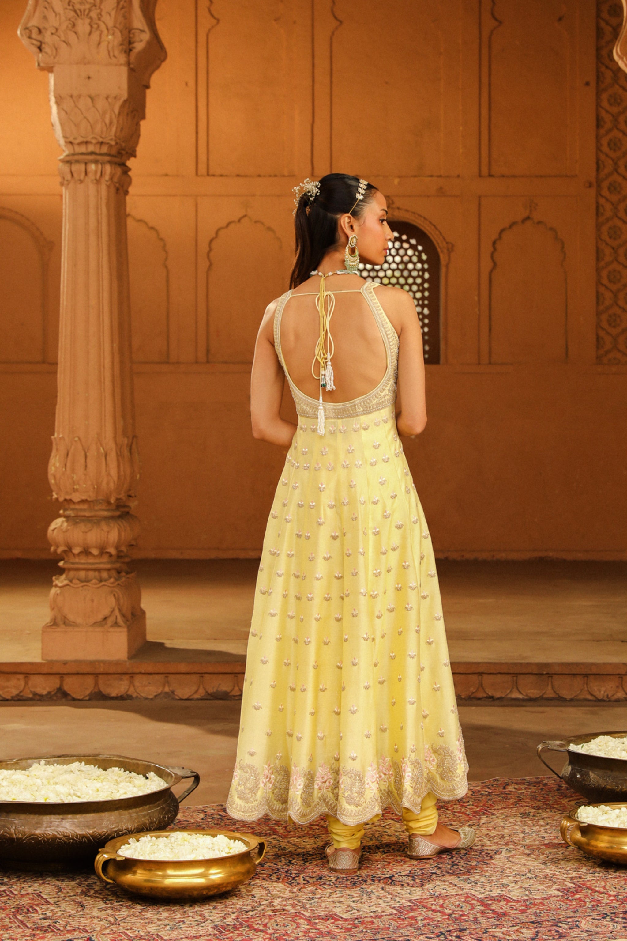 Wafiya - Lemon Yellow Chanderi Silk Anarkali Set Online | Sheetal Batra Lemon Yellow / XXS For Women | Sheetal Batra Wafiya - Lemon Yellow Chanderi Silk Anarkali Set Online | Sheetal Batra Lemon Yellow / XXS For Women | Sheetal Batra