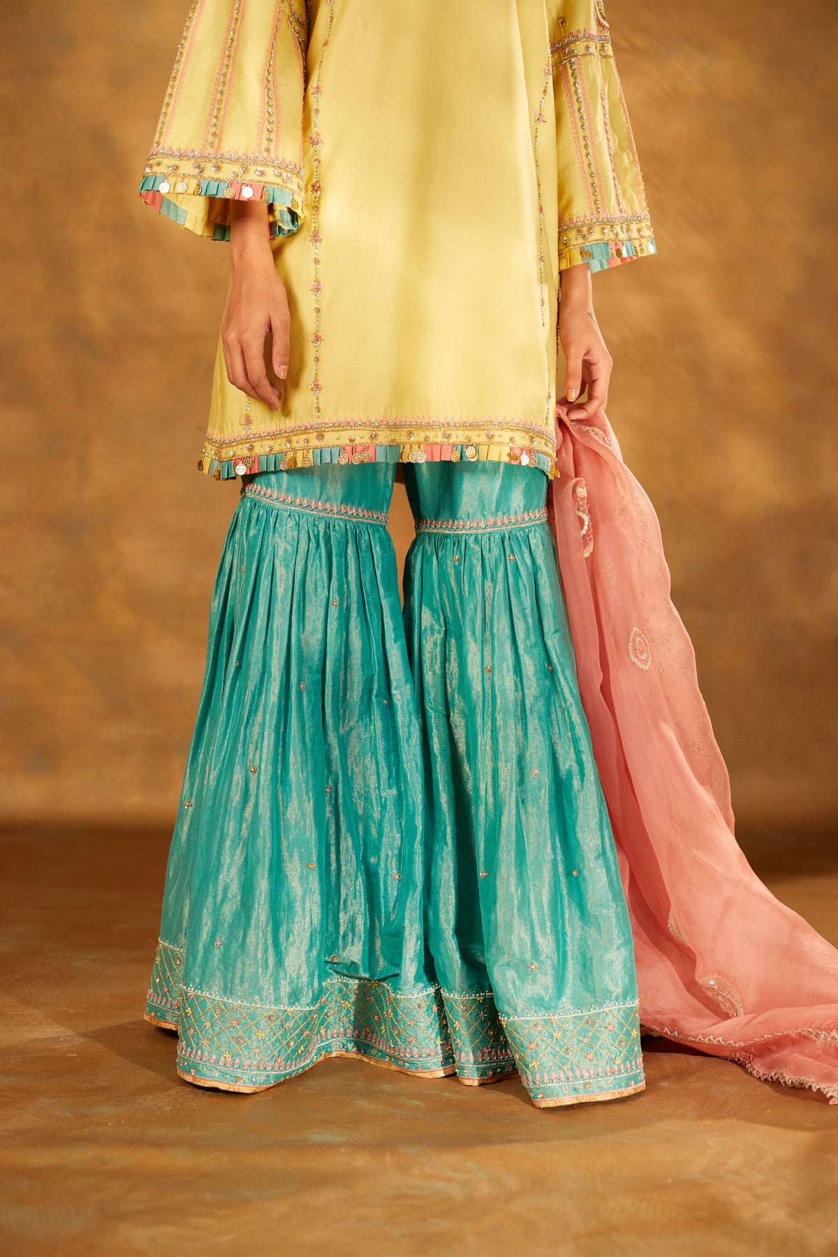 Asees Embroidered Chanderi Kurta Set