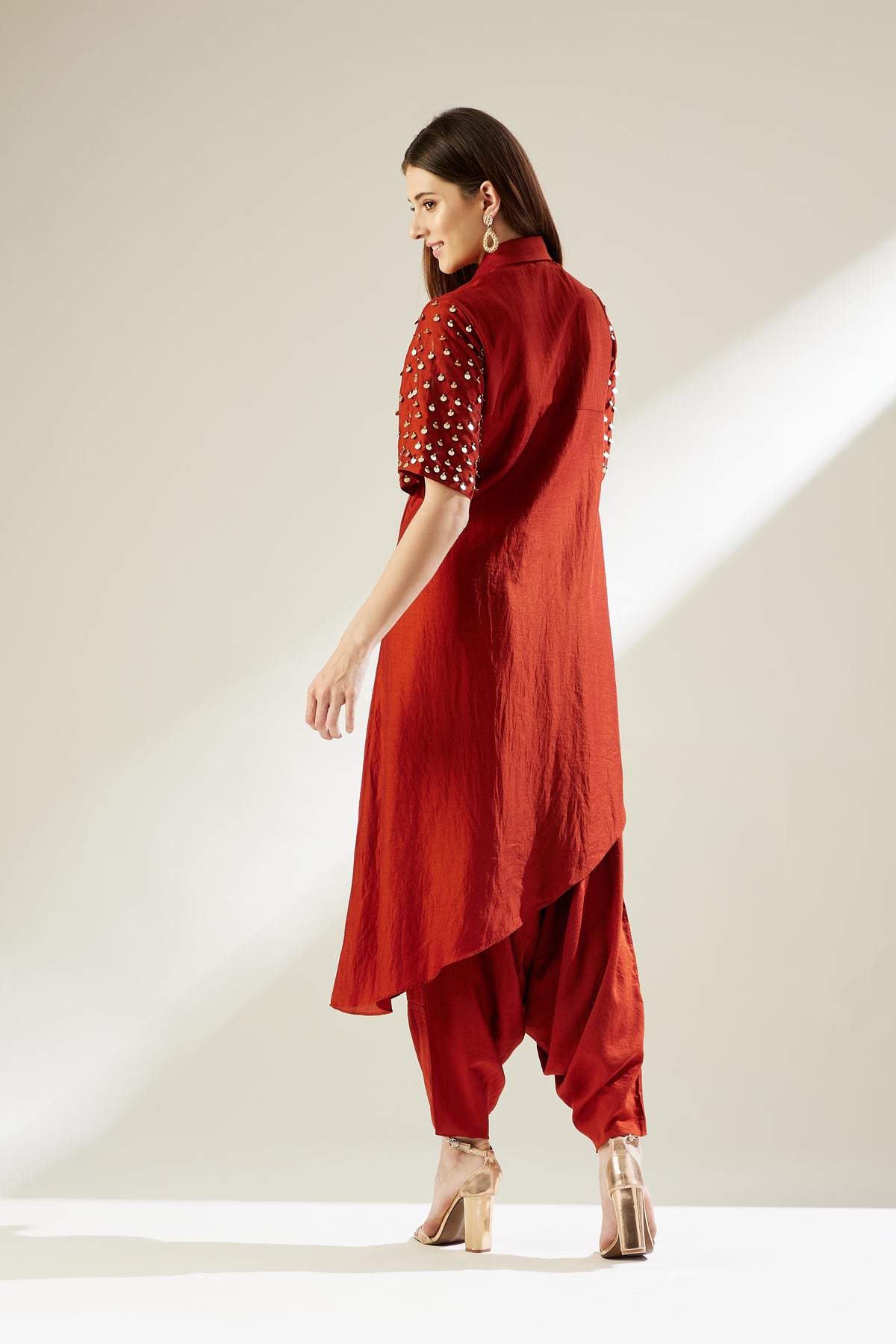 Aysmmetric Tunic Cord Set