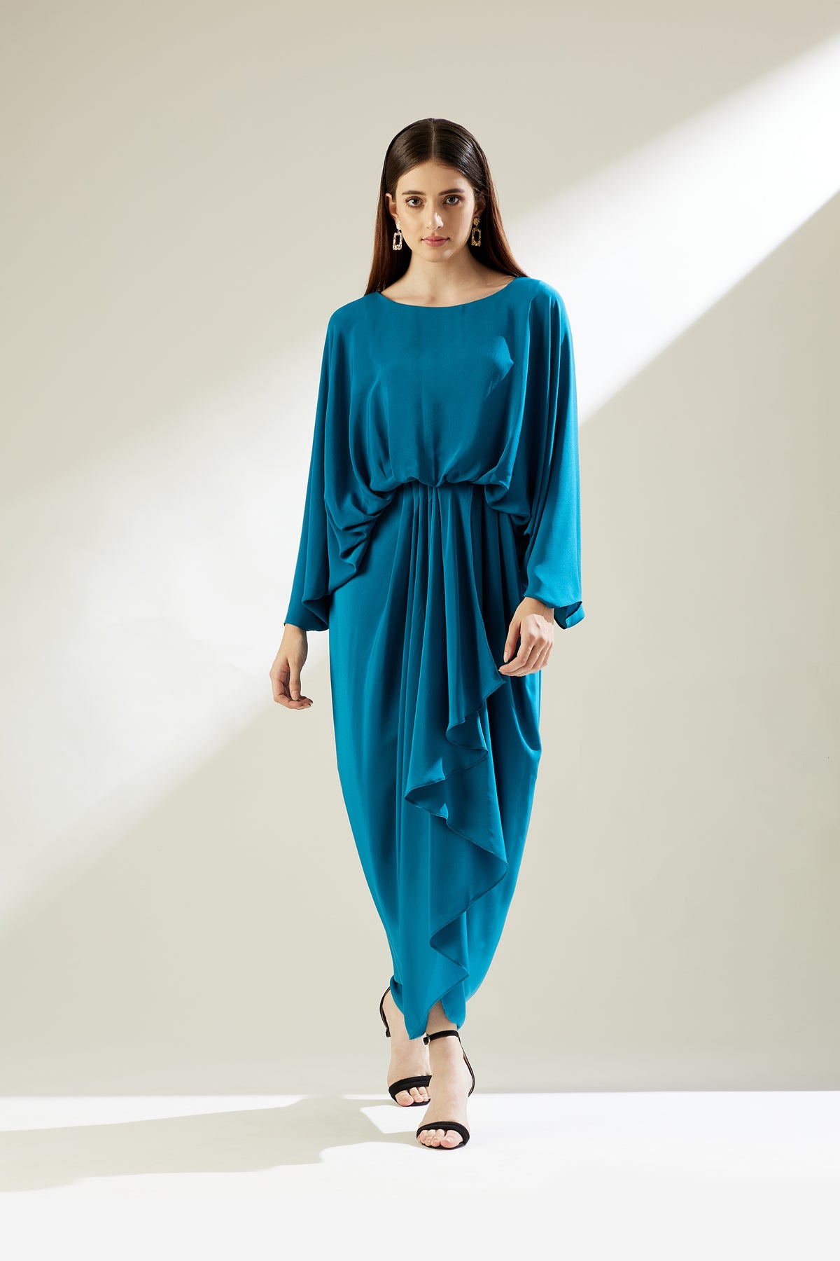 Blue Lounge Drape Dress