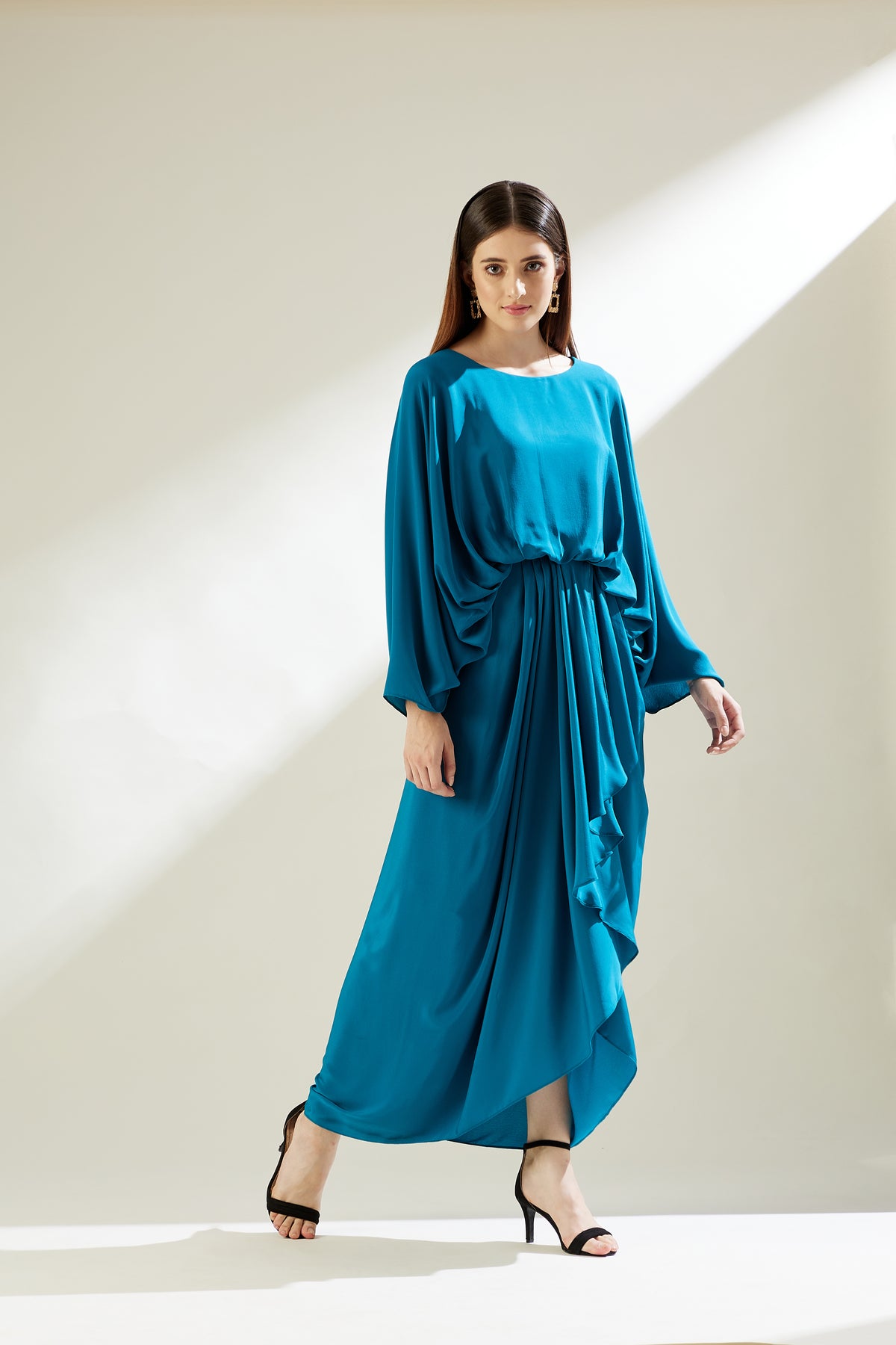 Blue Lounge Drape Dress
