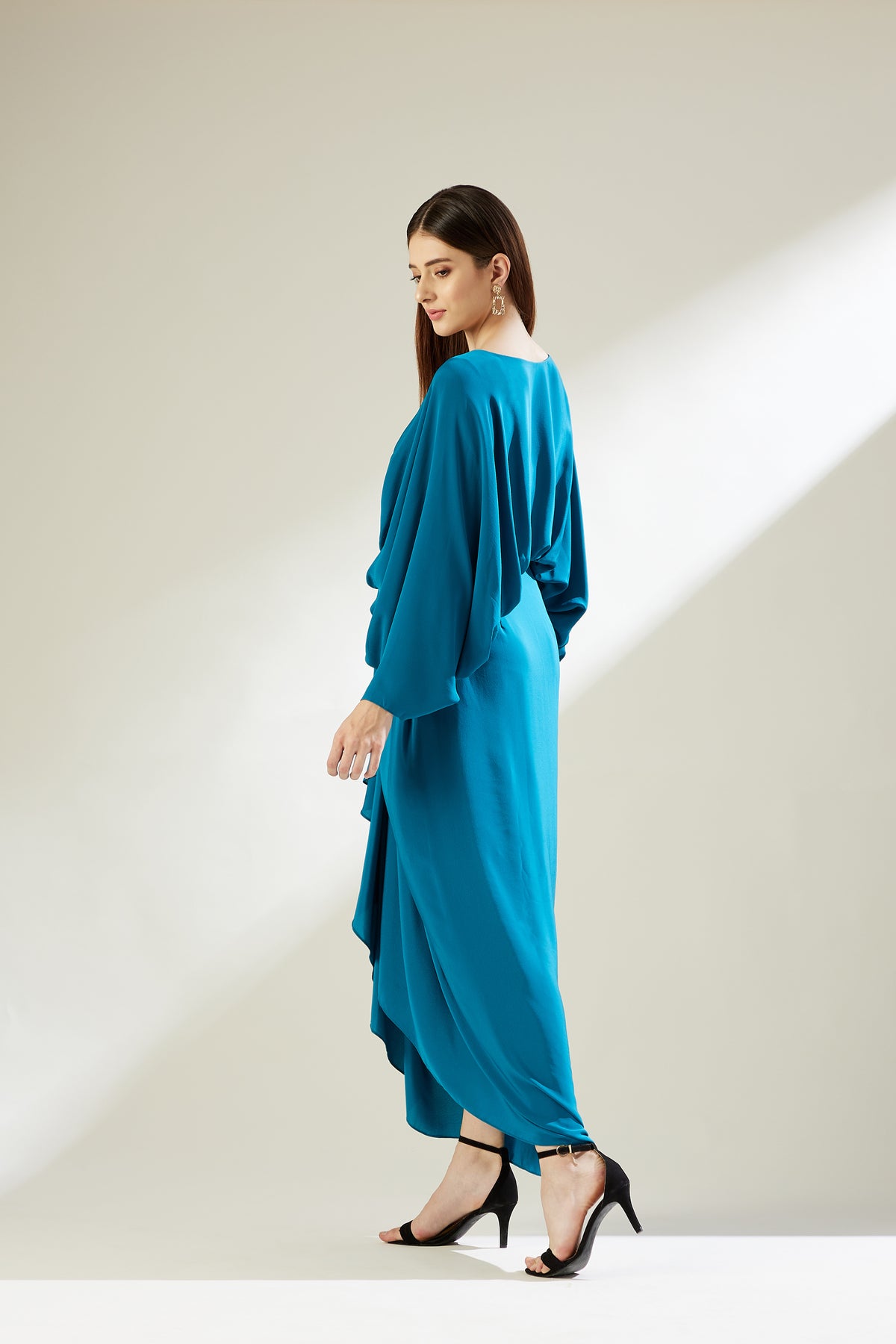 Blue Lounge Drape Dress