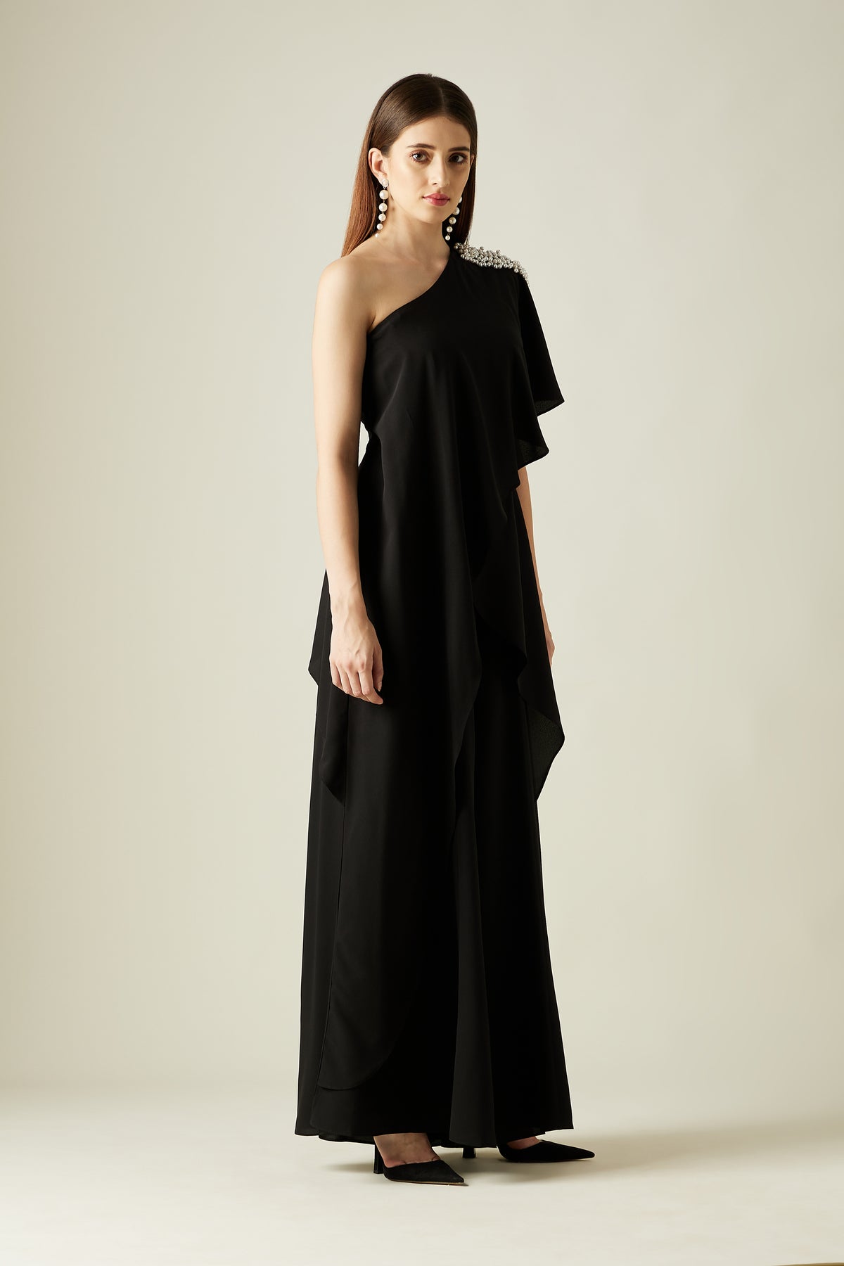 Black Layered Jumpsuit