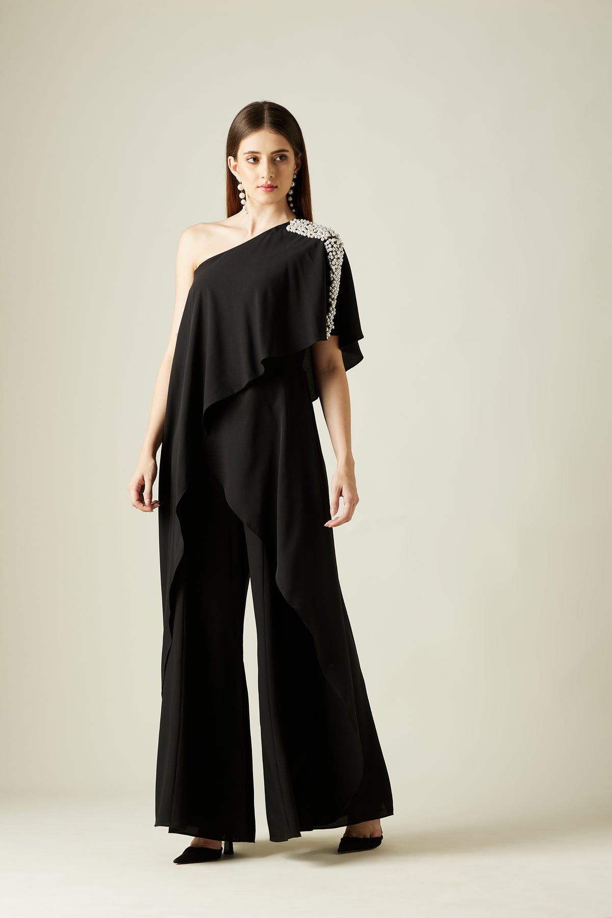 Black Layered Jumpsuit