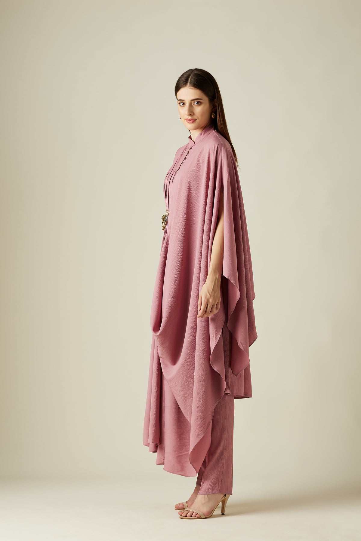 Cowl Dape Tunic Set