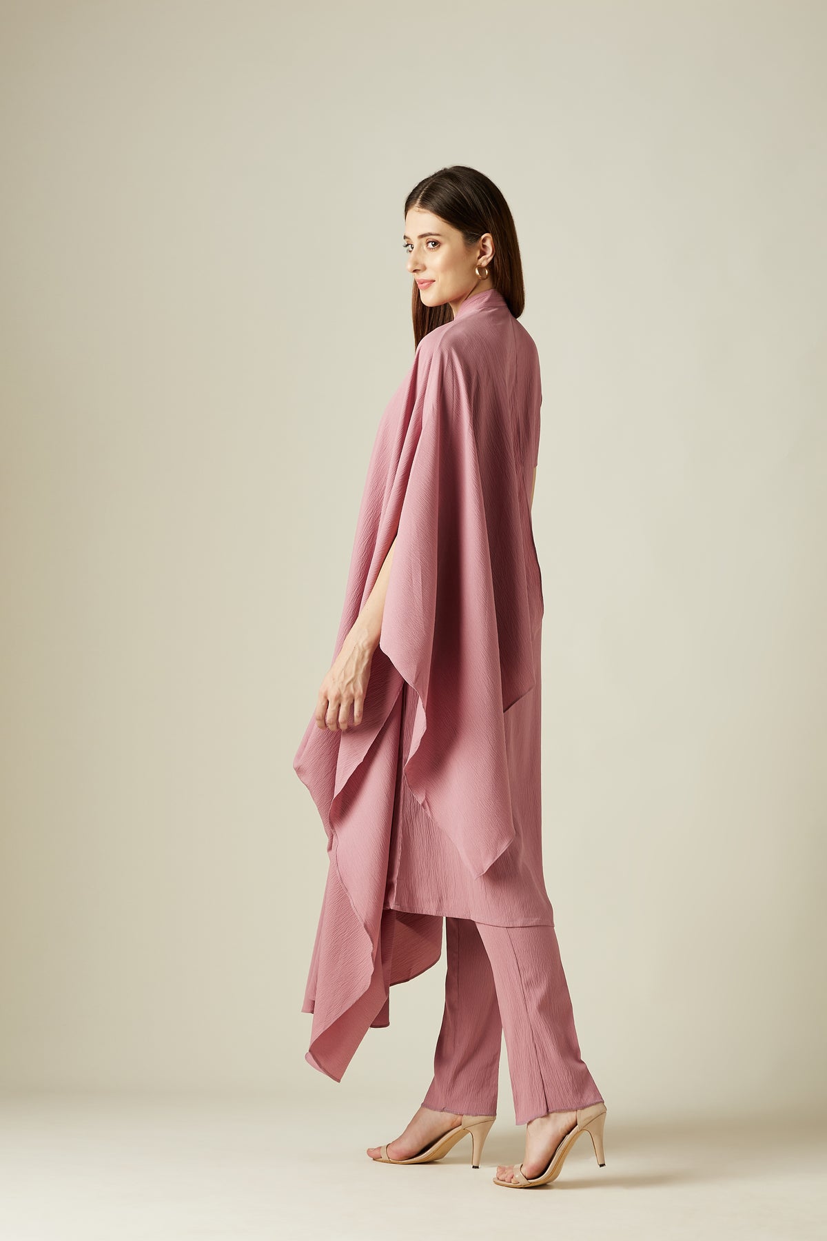 Cowl Dape Tunic Set