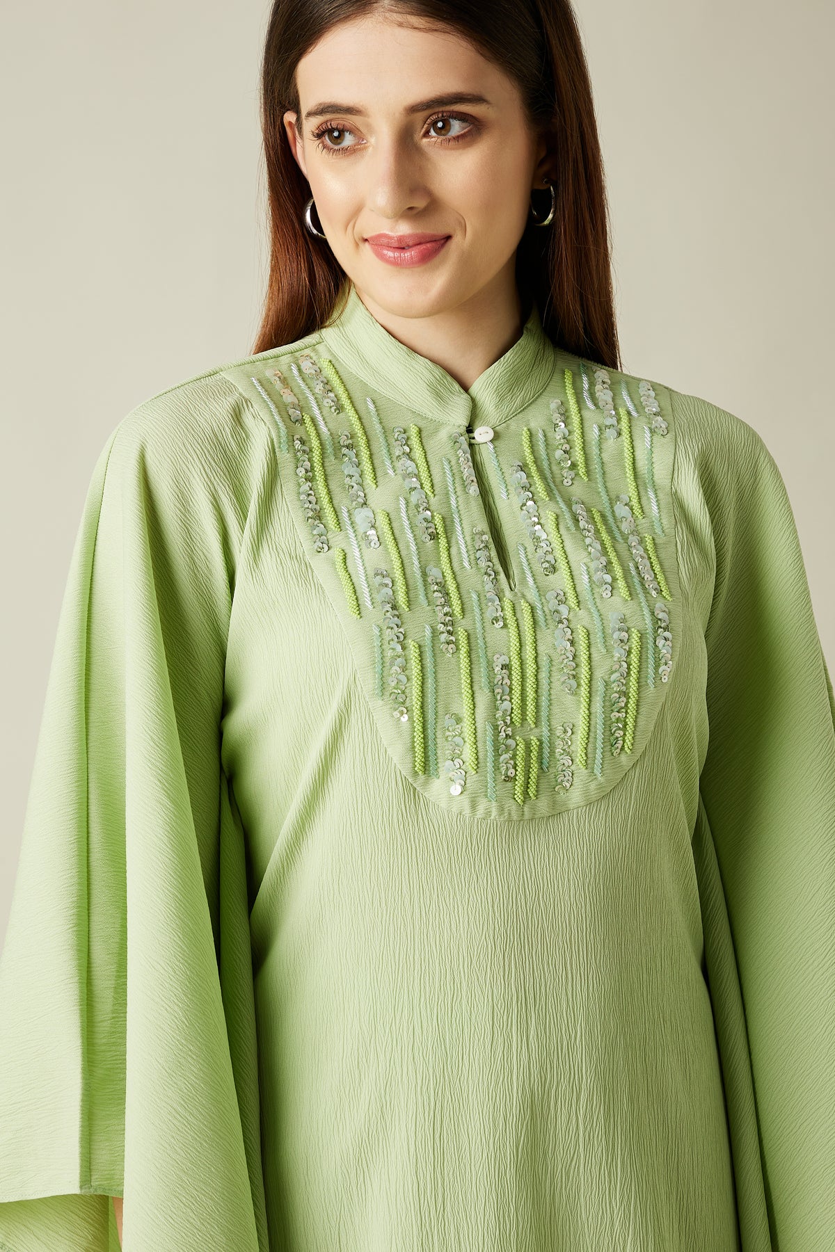Pebble Kaftan With Drape Skirt
