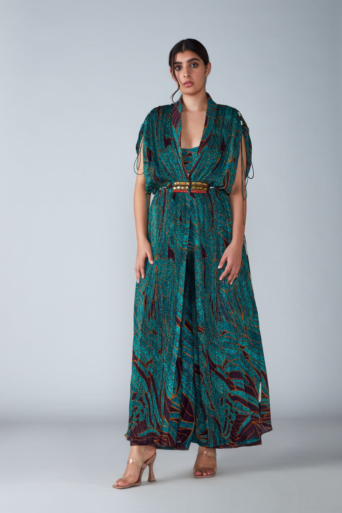 Green Kaftan Palazzo Set