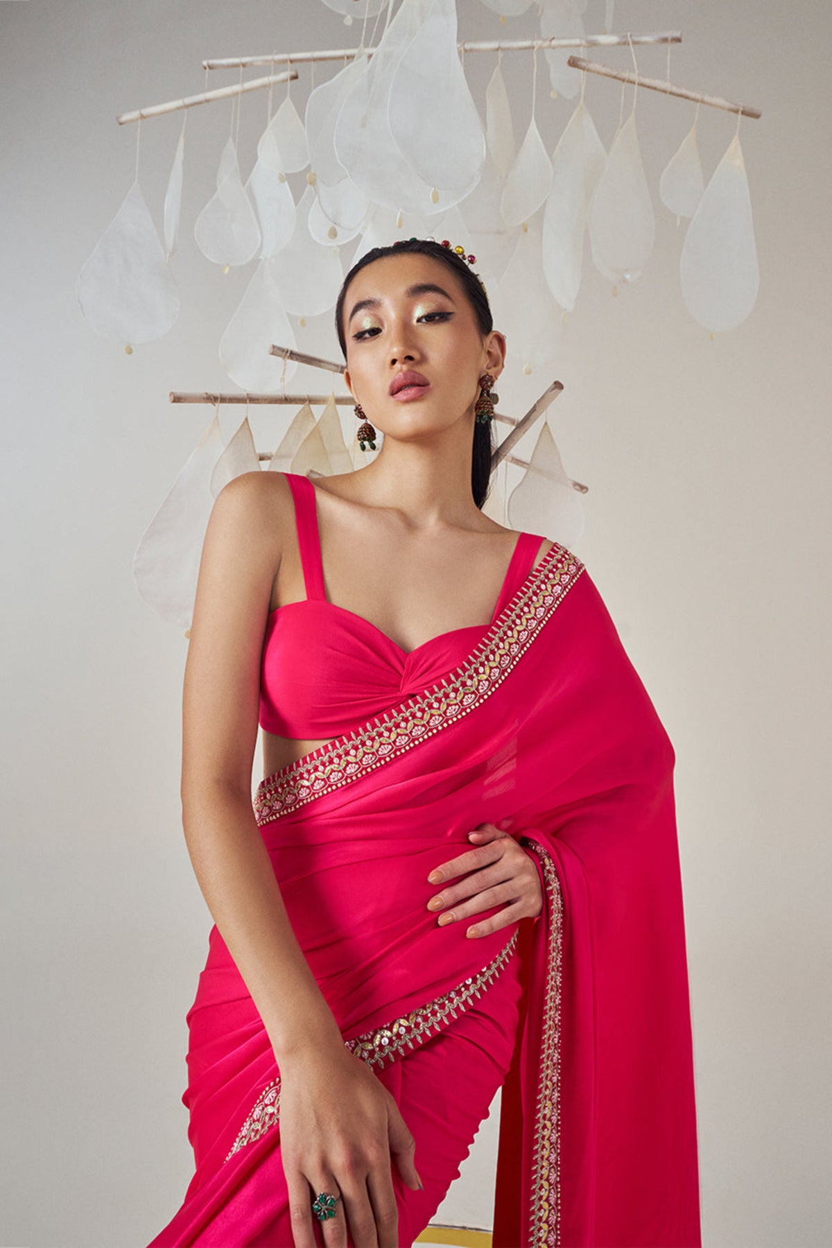 Rose Pink Saree