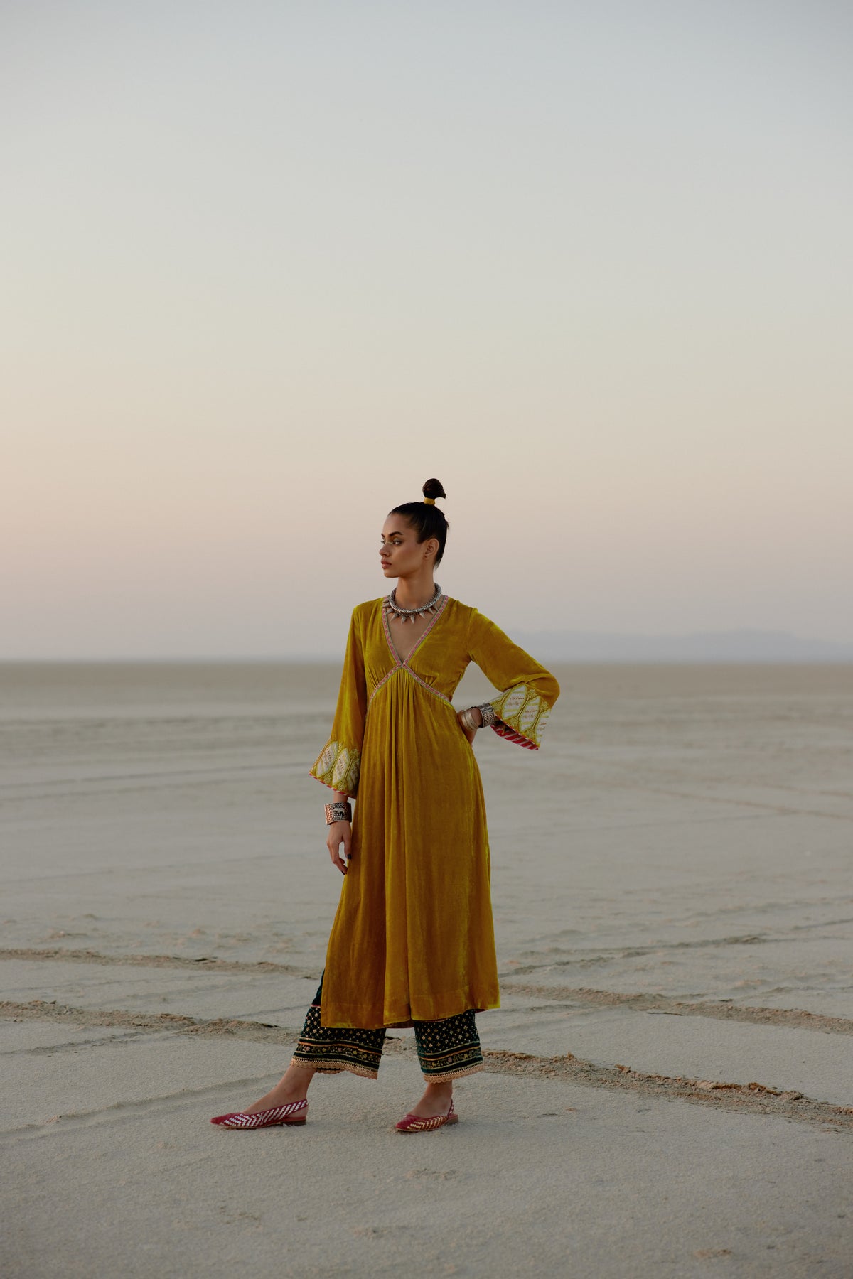 Mustard Yellow Kurta Set