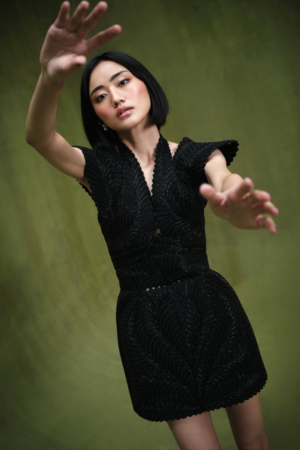 The Warrior Goddess Criss-cross Mini Dress