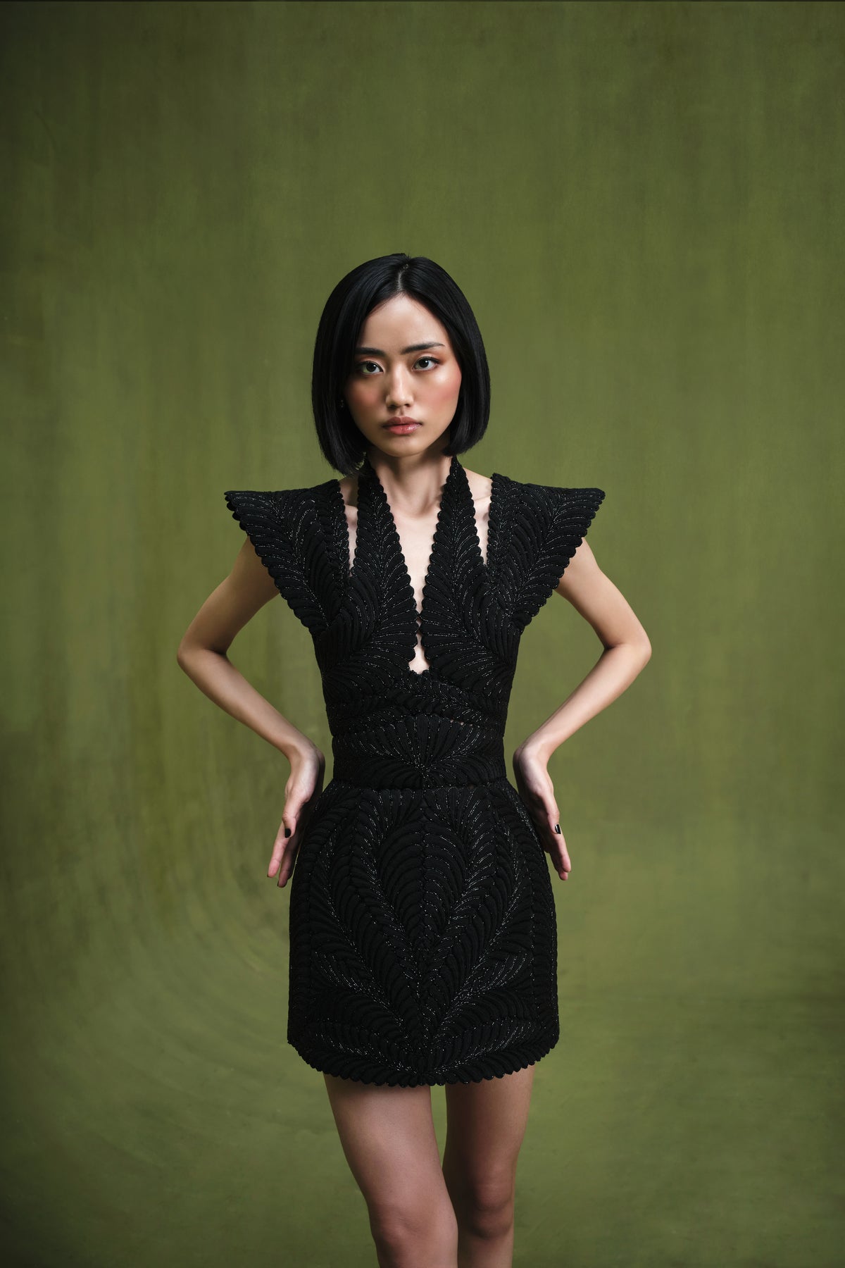 The Warrior Goddess Criss-cross Mini Dress
